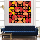 Funky Retro Pattern warm colours by Tal Hayoun on GIANT ART - red vector illustration