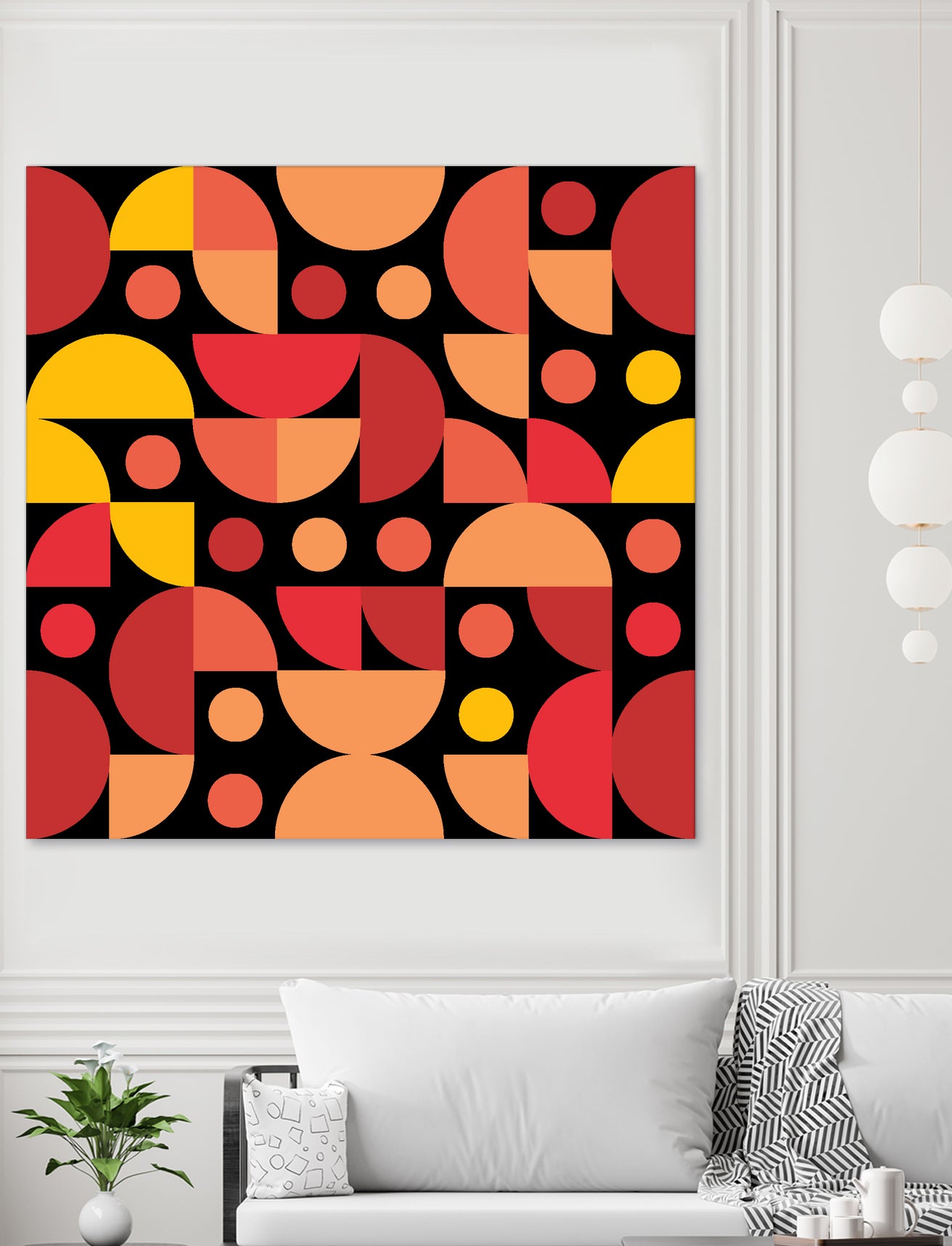 Funky Retro Pattern warm colours by Tal Hayoun on GIANT ART - red vector illustration