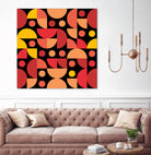 Funky Retro Pattern warm colours by Tal Hayoun on GIANT ART - red vector illustration