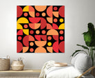 Funky Retro Pattern warm colours by Tal Hayoun on GIANT ART - red vector illustration