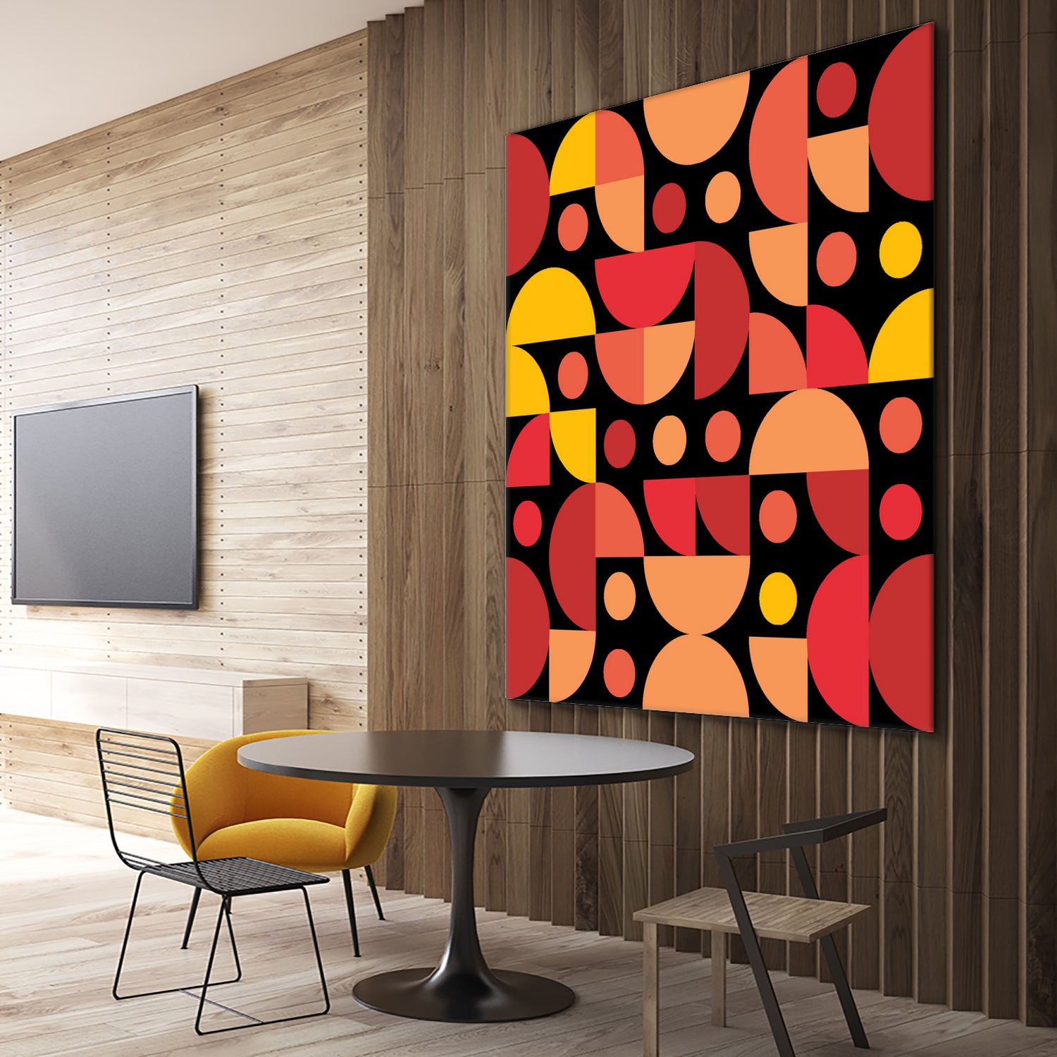 Funky Retro Pattern warm colours by Tal Hayoun on GIANT ART - red vector illustration