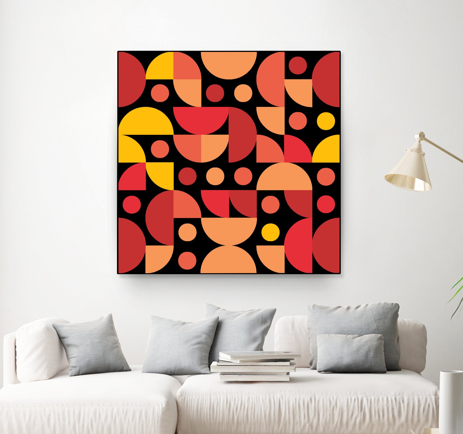 Funky Retro Pattern warm colours by Tal Hayoun on GIANT ART - red vector illustration