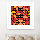 Funky Retro Pattern warm colours by Tal Hayoun on GIANT ART - red vector illustration