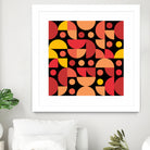 Funky Retro Pattern warm colours by Tal Hayoun on GIANT ART - red vector illustration