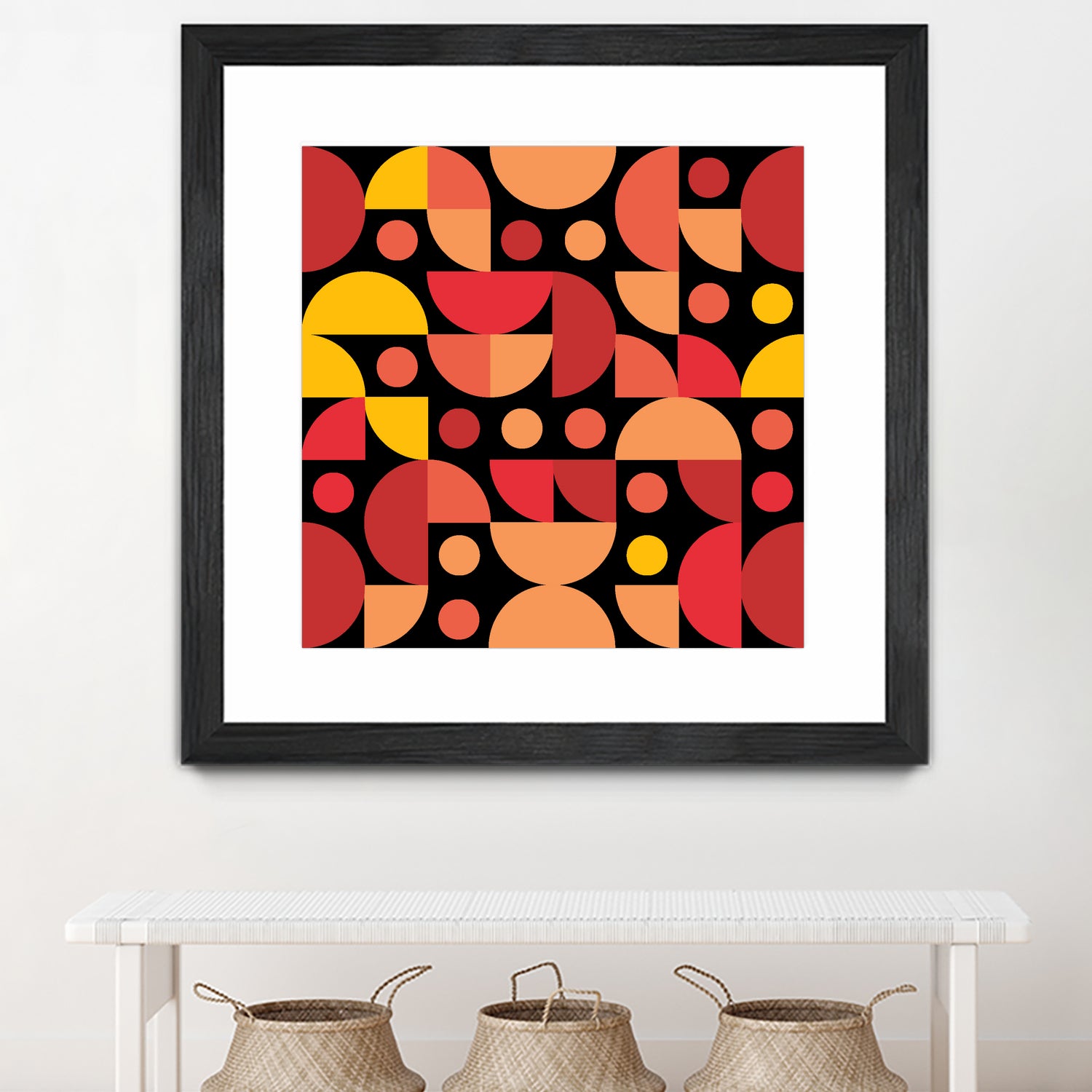 Funky Retro Pattern warm colours by Tal Hayoun on GIANT ART - red vector illustration