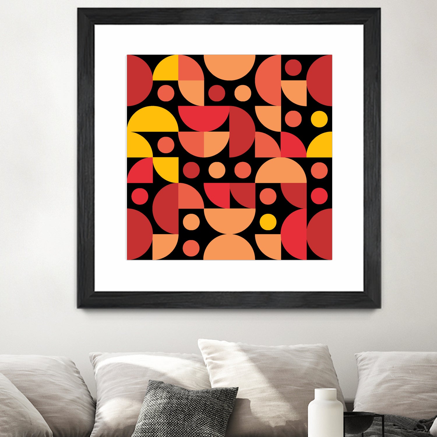 Funky Retro Pattern warm colours by Tal Hayoun on GIANT ART - red vector illustration