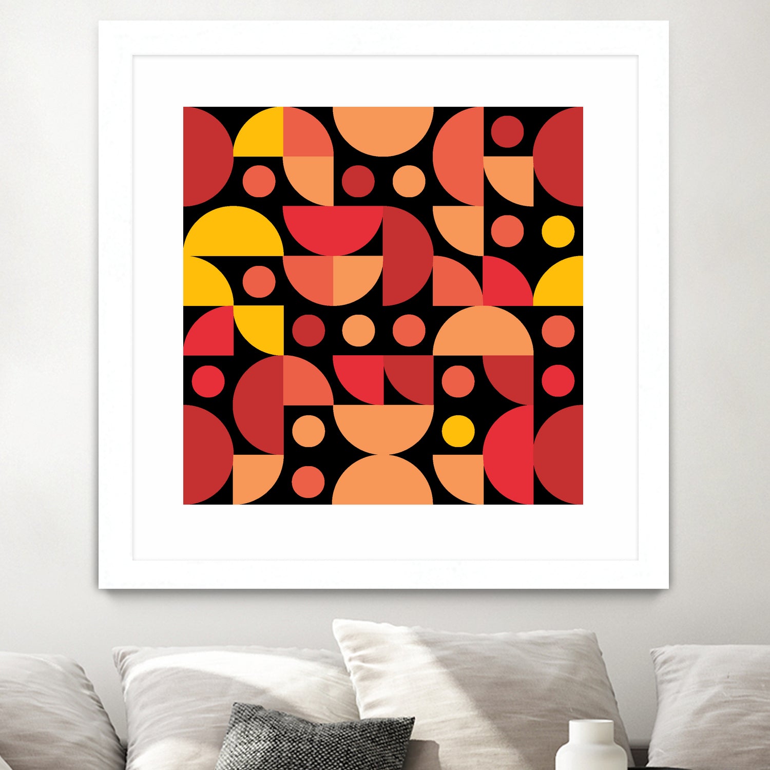 Funky Retro Pattern warm colours by Tal Hayoun on GIANT ART - red vector illustration