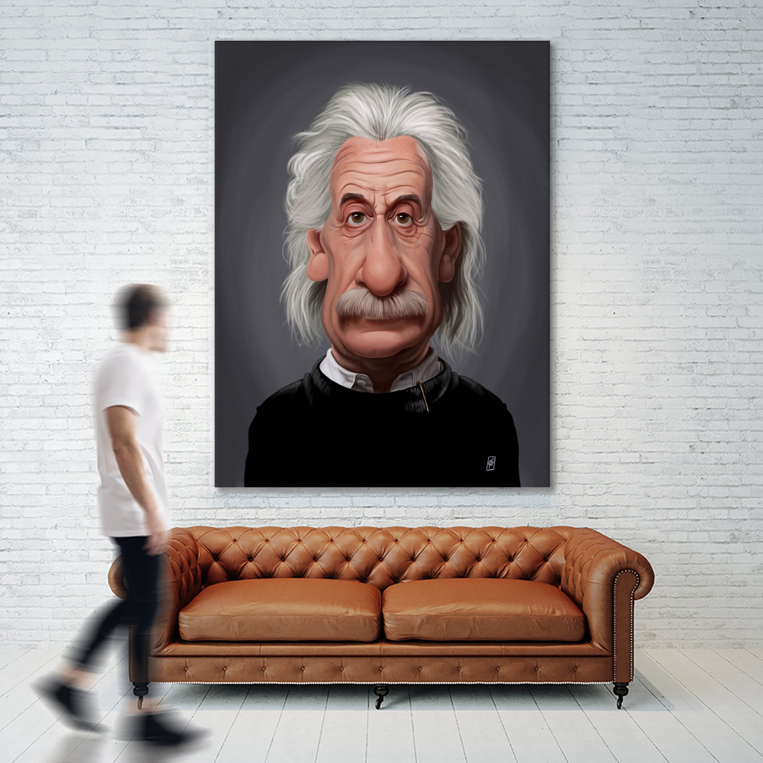 Albert Einstein by Rob Snow on GIANT ART - black digital painting