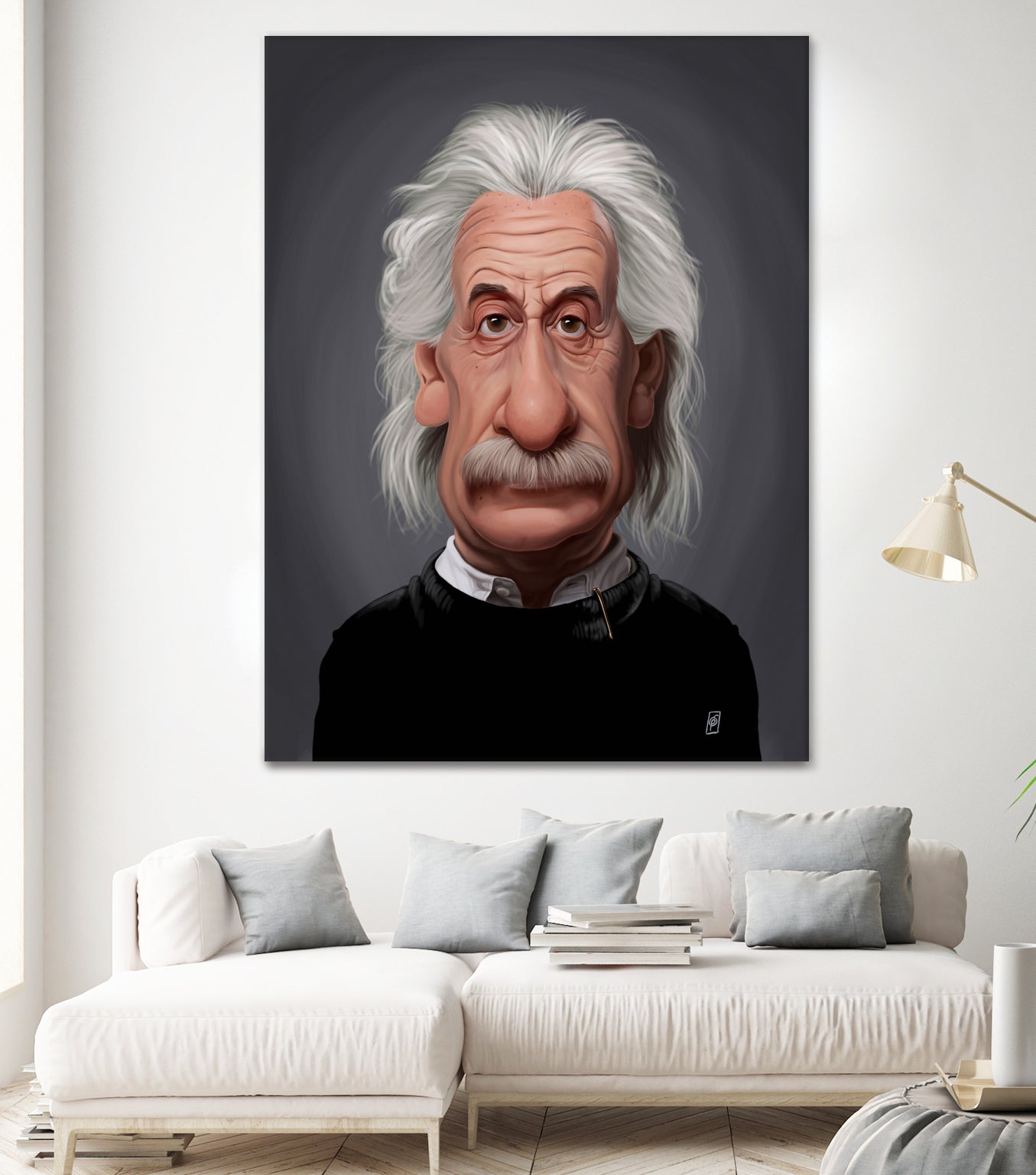 Albert Einstein by Rob Snow on GIANT ART - black digital painting