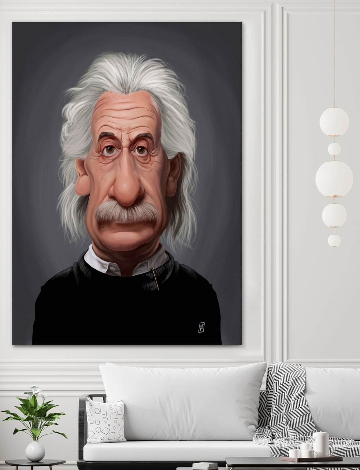 Albert Einstein by Rob Snow on GIANT ART - black digital painting