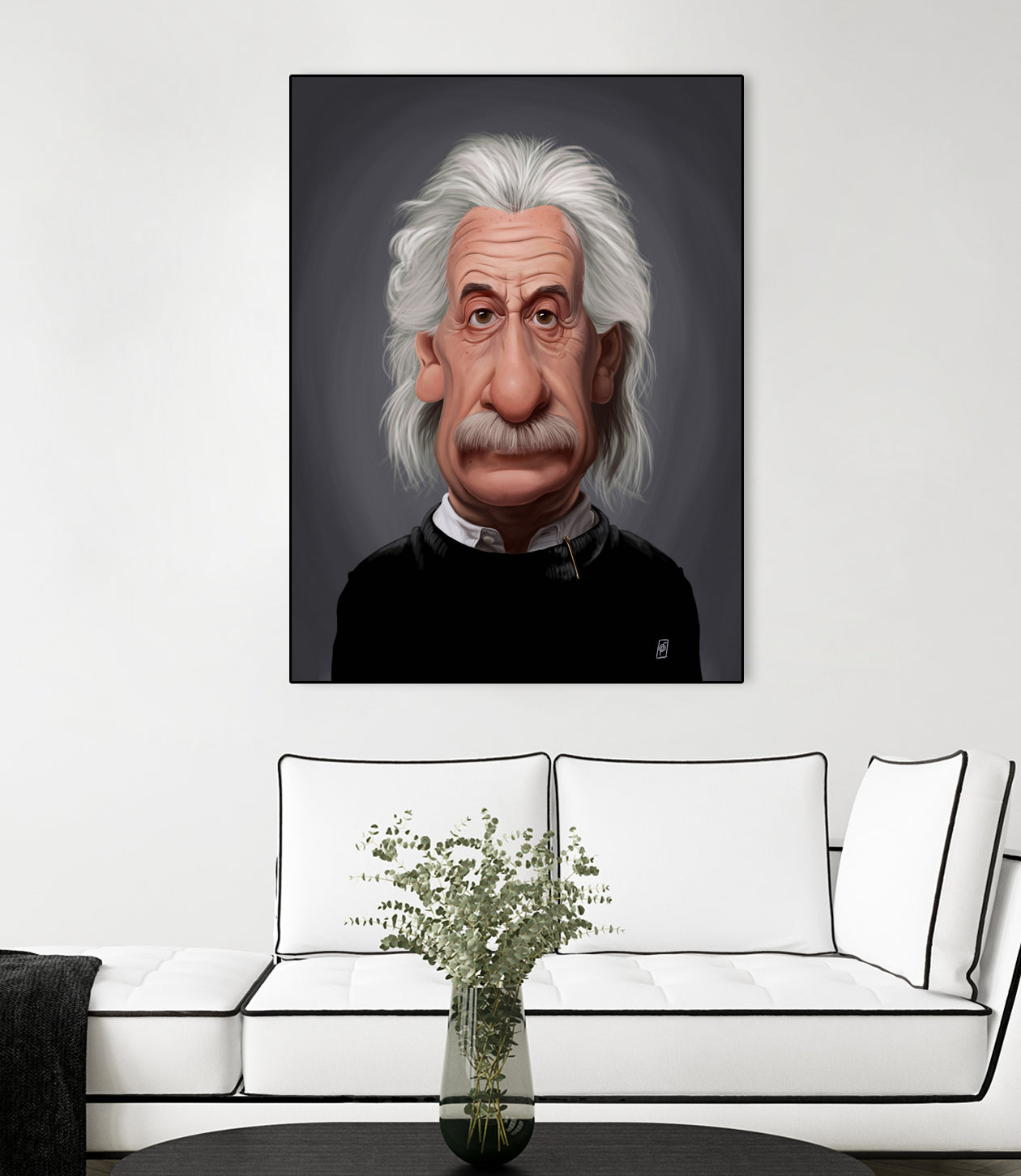 Albert Einstein by Rob Snow on GIANT ART - black digital painting