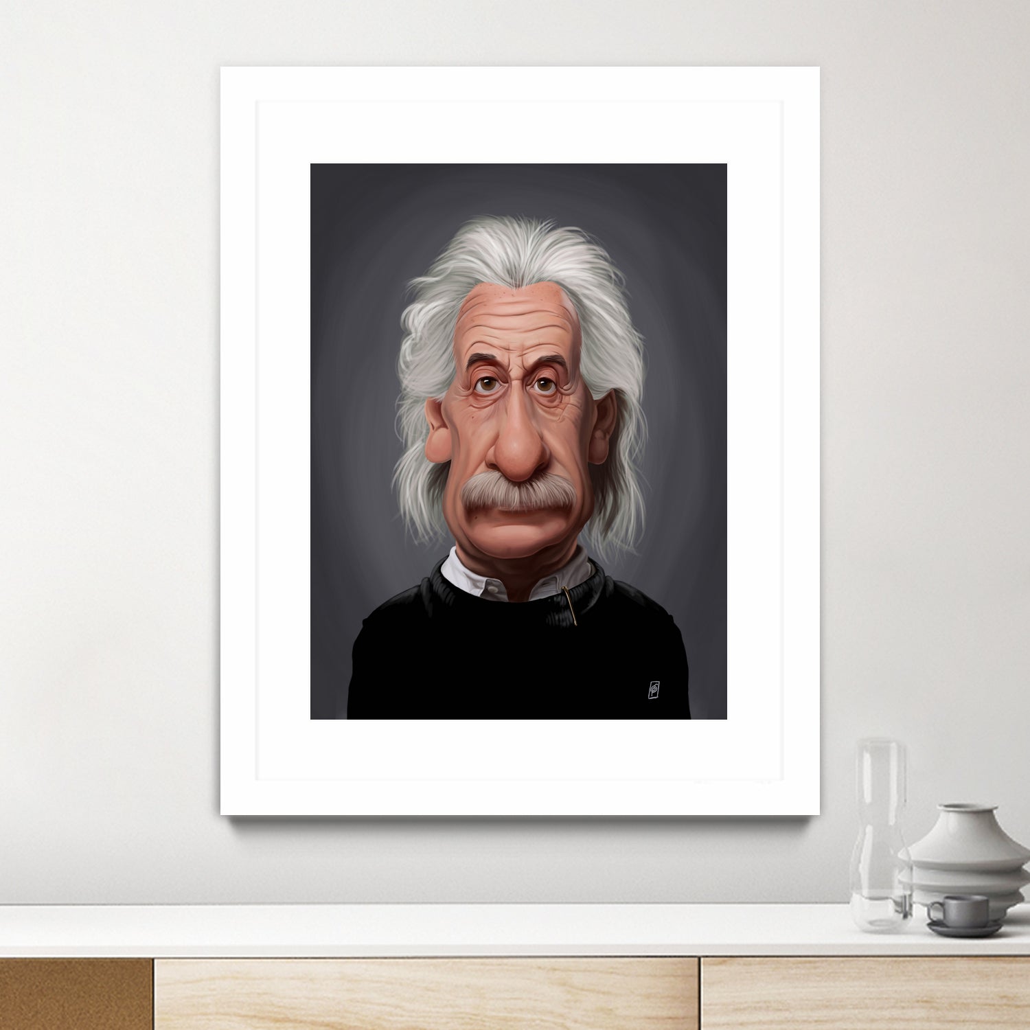 Albert Einstein by Rob Snow on GIANT ART - black digital painting