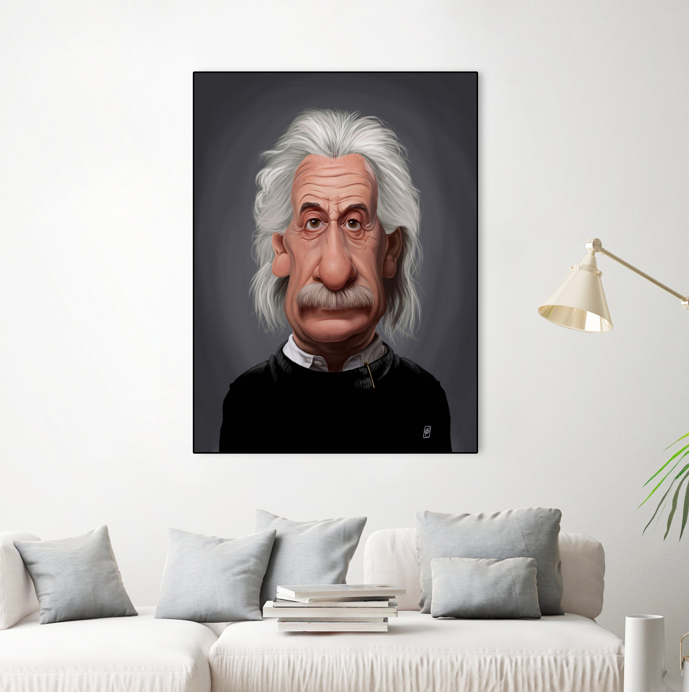 Albert Einstein by Rob Snow on GIANT ART - black digital painting