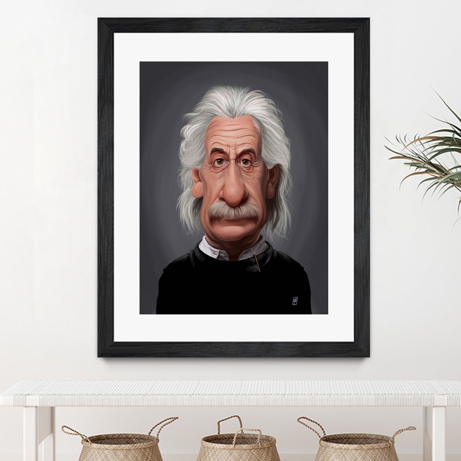 Albert Einstein by Rob Snow on GIANT ART - black digital painting