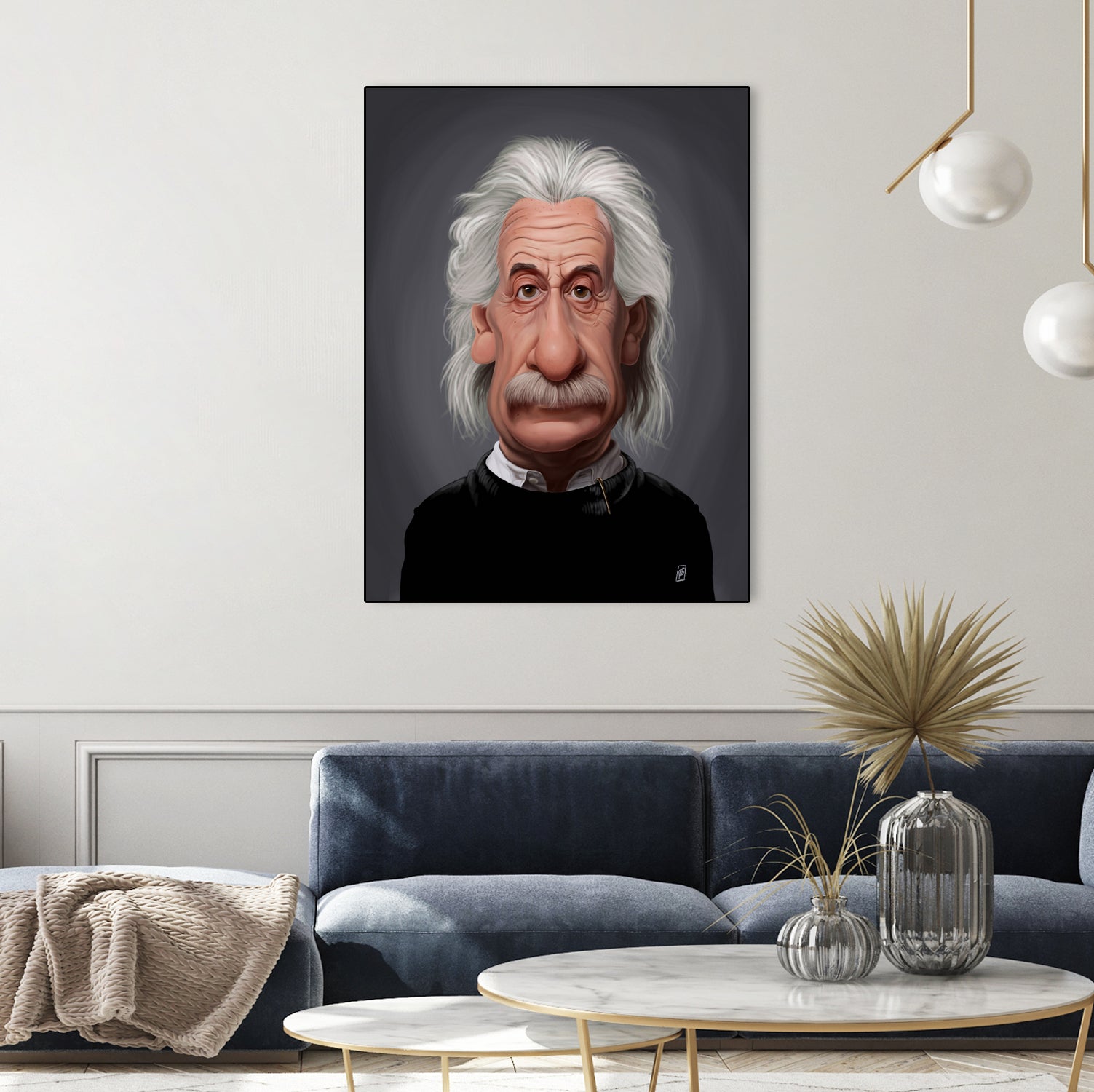 Albert Einstein by Rob Snow on GIANT ART - black digital painting