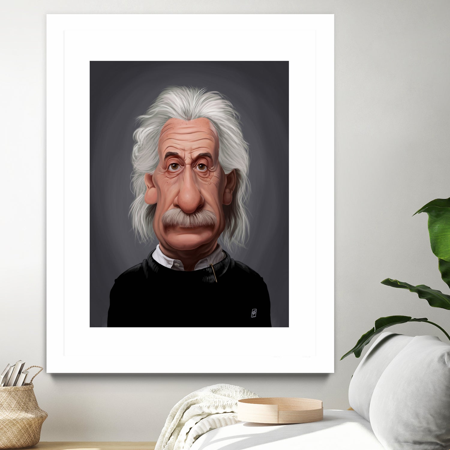 Albert Einstein by Rob Snow on GIANT ART - black digital painting