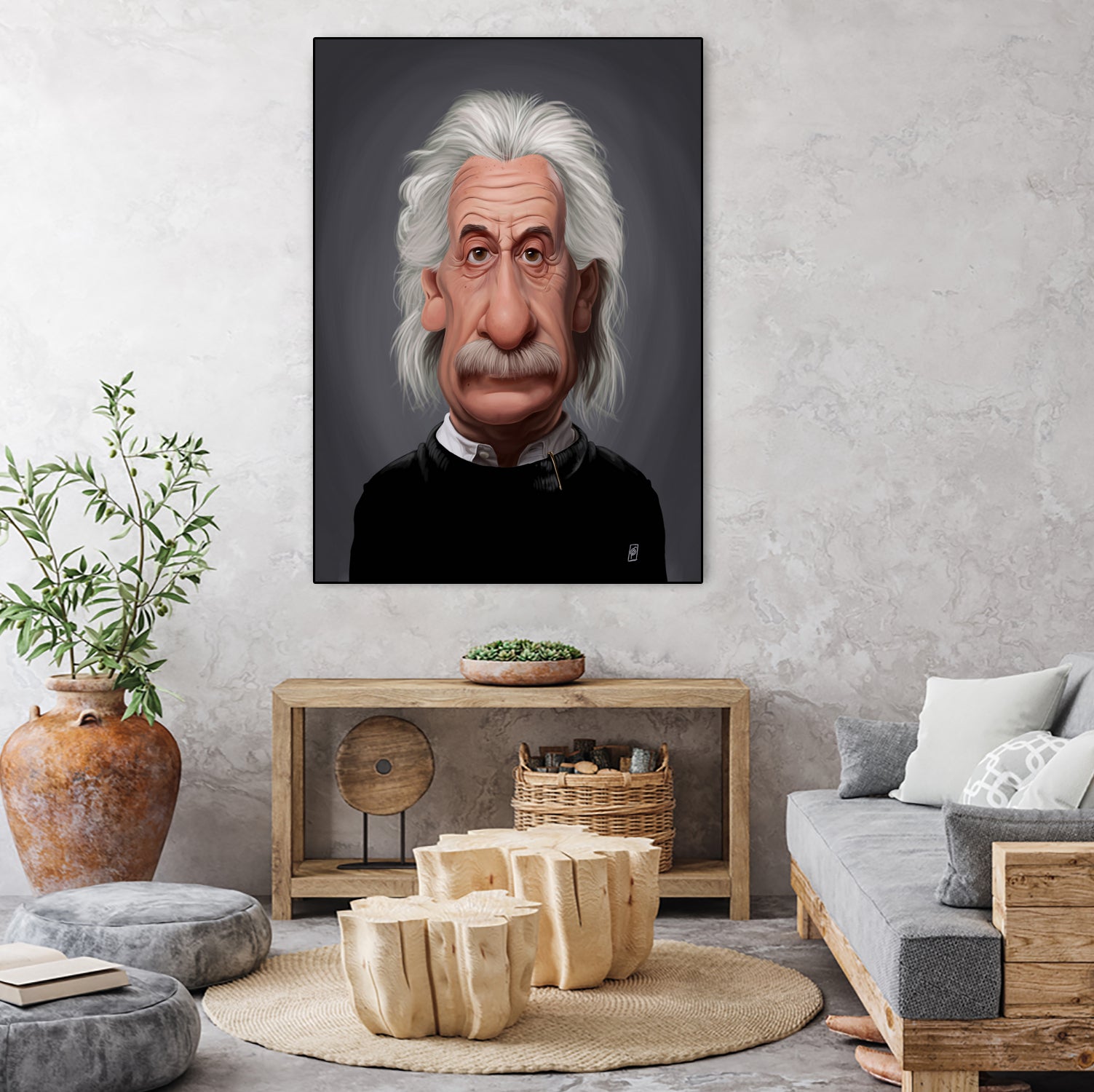 Albert Einstein by Rob Snow on GIANT ART - black digital painting