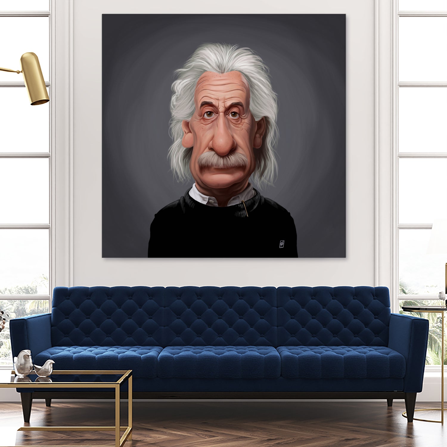 Albert Einstein by Rob Snow on GIANT ART - black digital painting