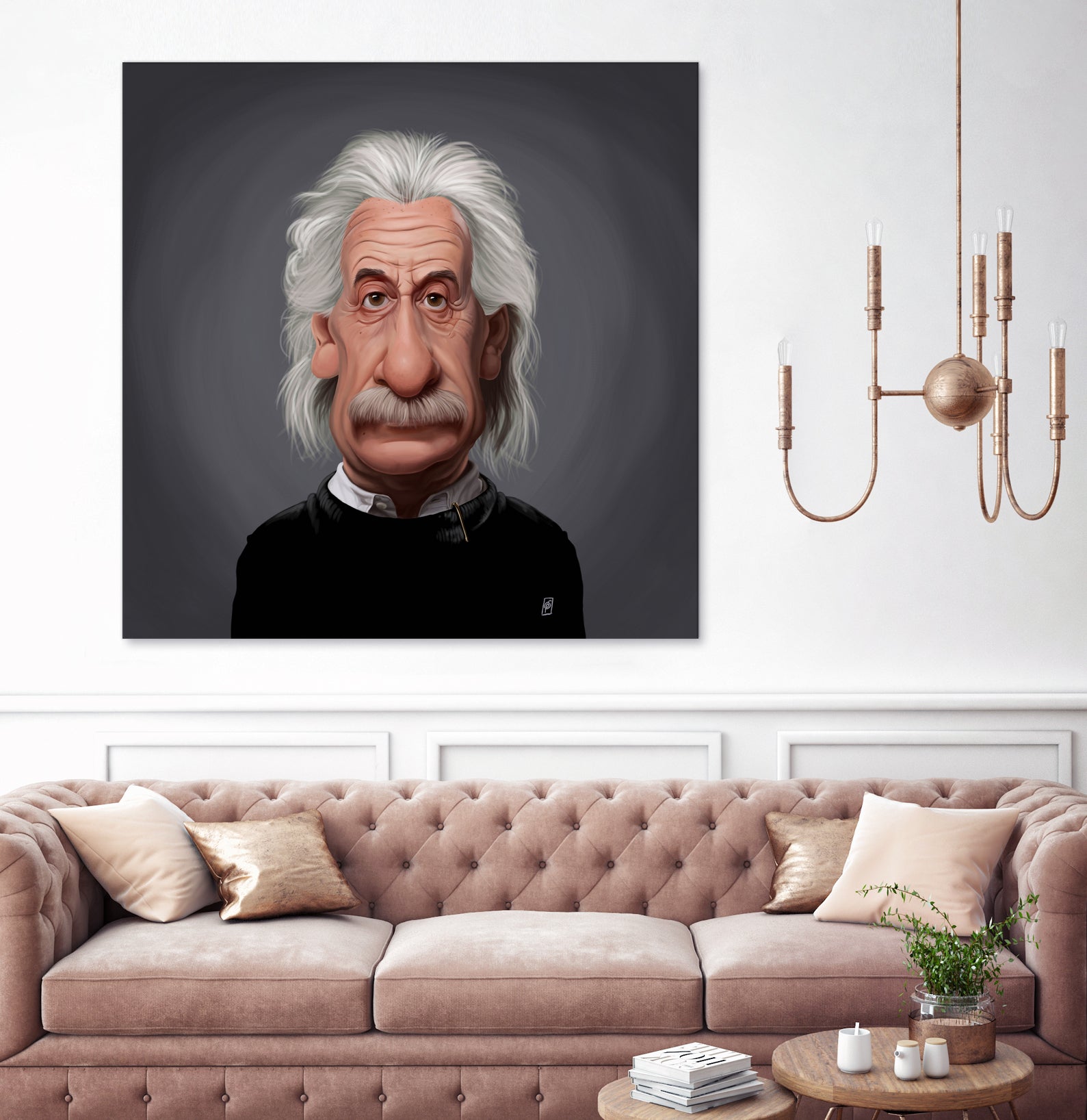 Albert Einstein by Rob Snow on GIANT ART - black digital painting