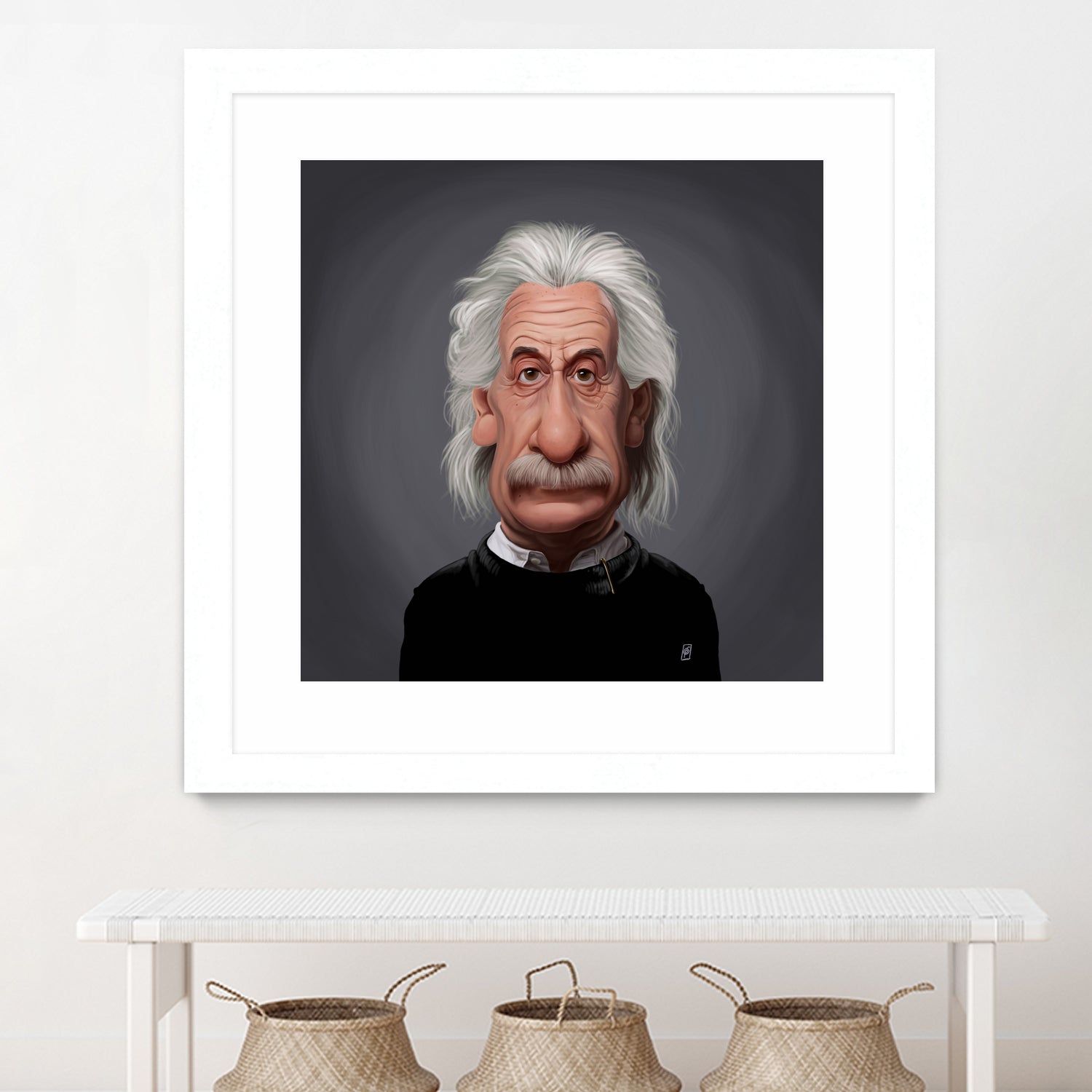 Albert Einstein by Rob Snow on GIANT ART - black digital painting