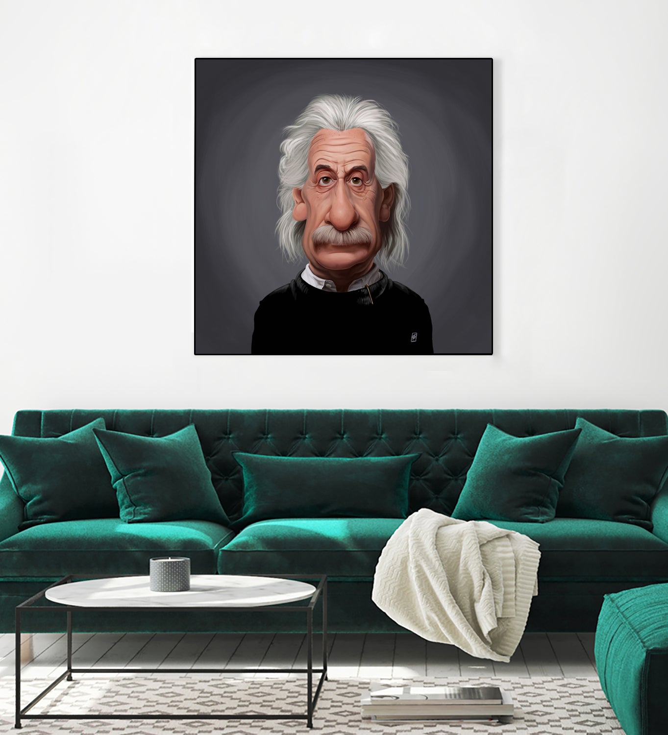 Albert Einstein by Rob Snow on GIANT ART - black digital painting