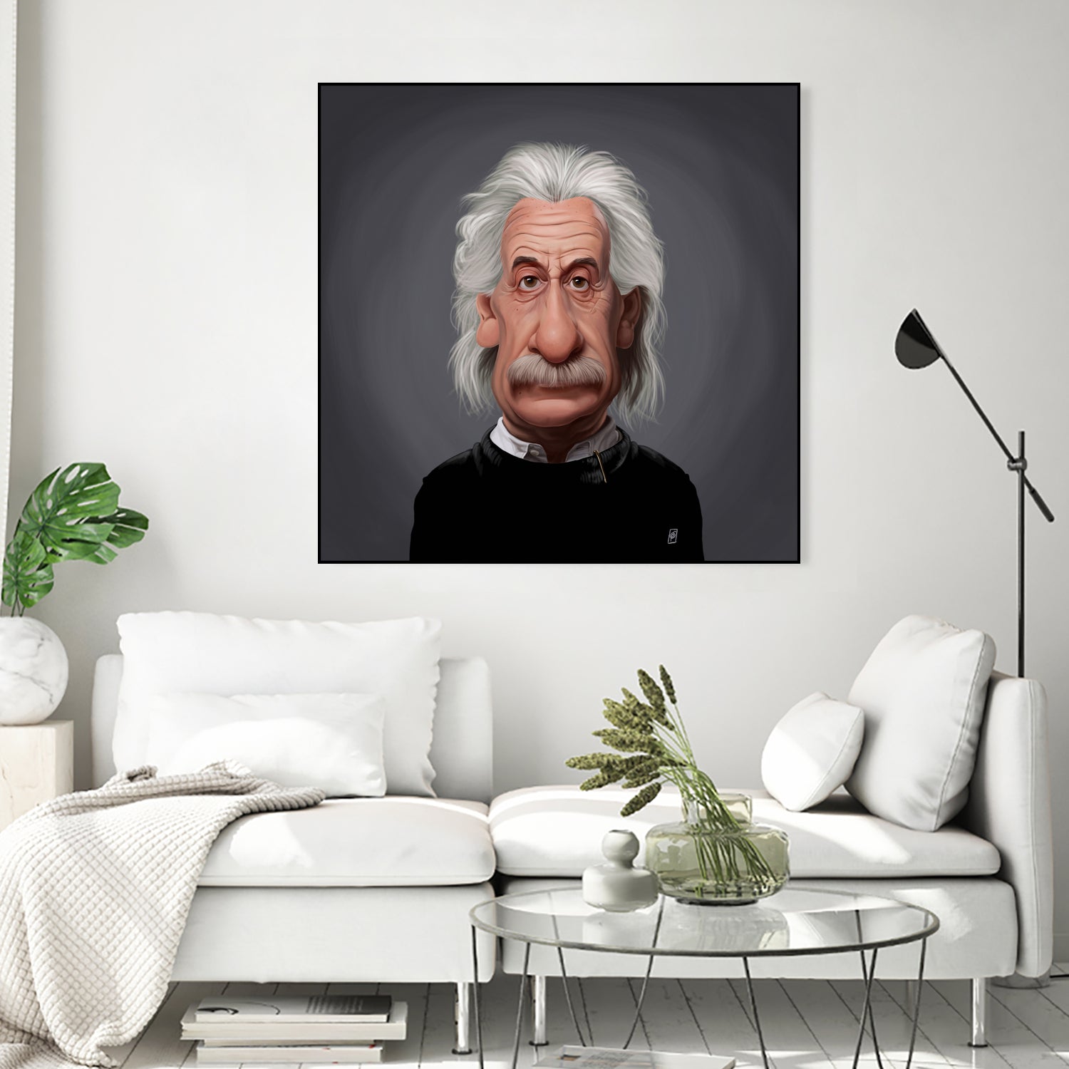 Albert Einstein by Rob Snow on GIANT ART - black digital painting