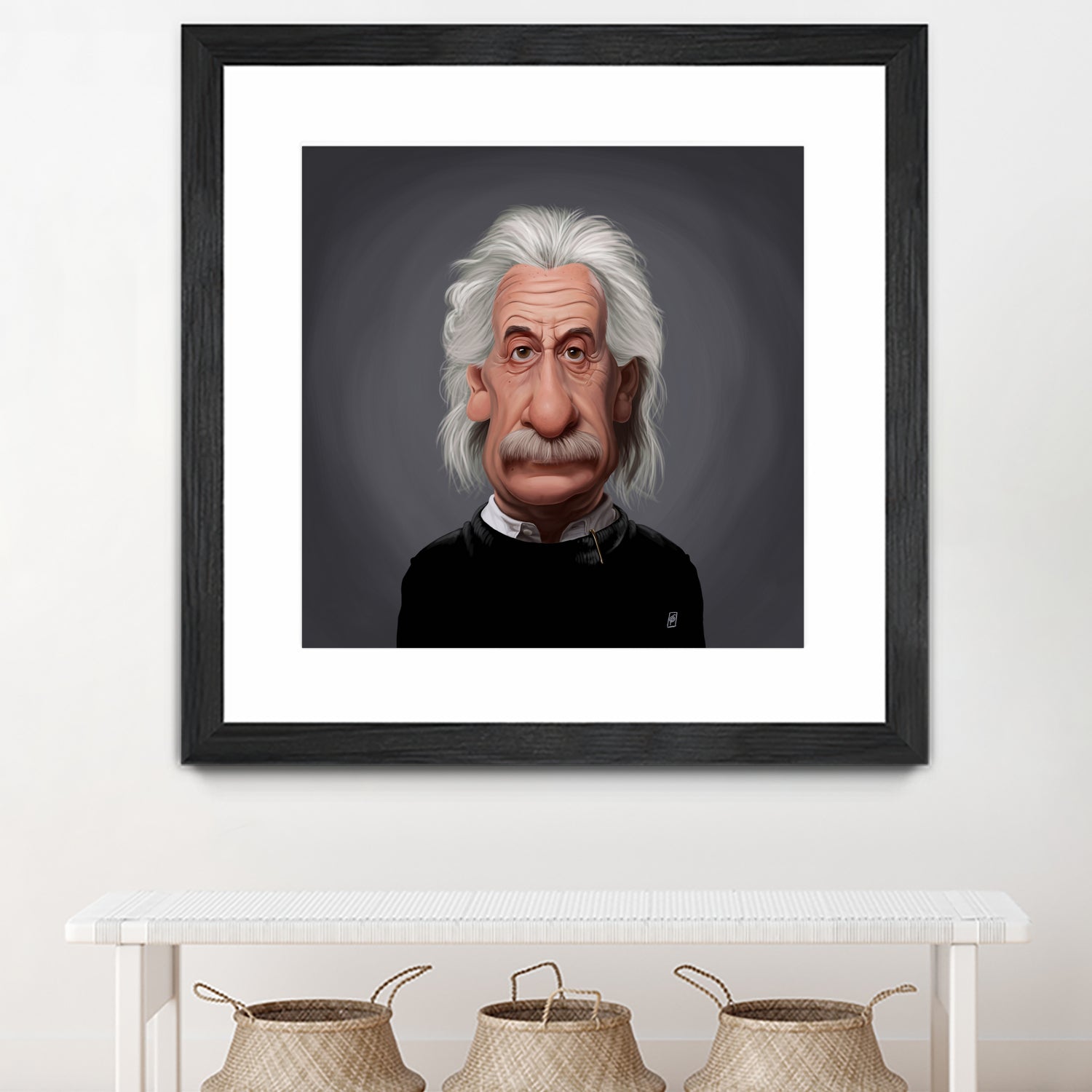 Albert Einstein by Rob Snow on GIANT ART - black digital painting