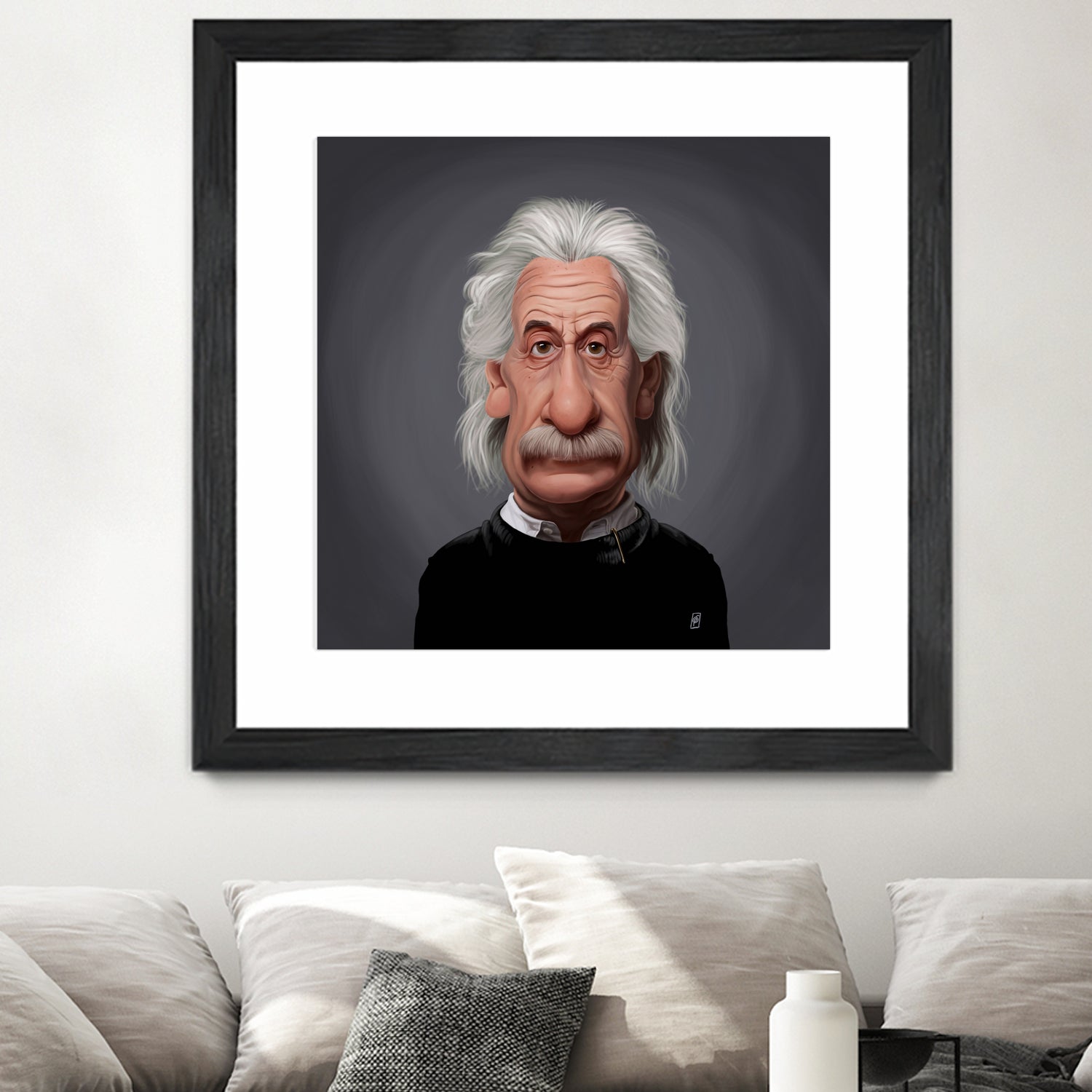 Albert Einstein by Rob Snow on GIANT ART - black digital painting