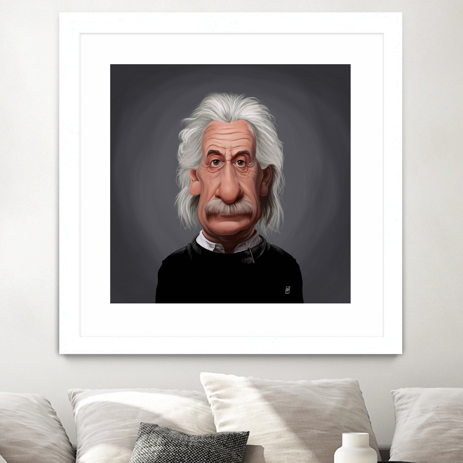 Albert Einstein by Rob Snow on GIANT ART - black digital painting