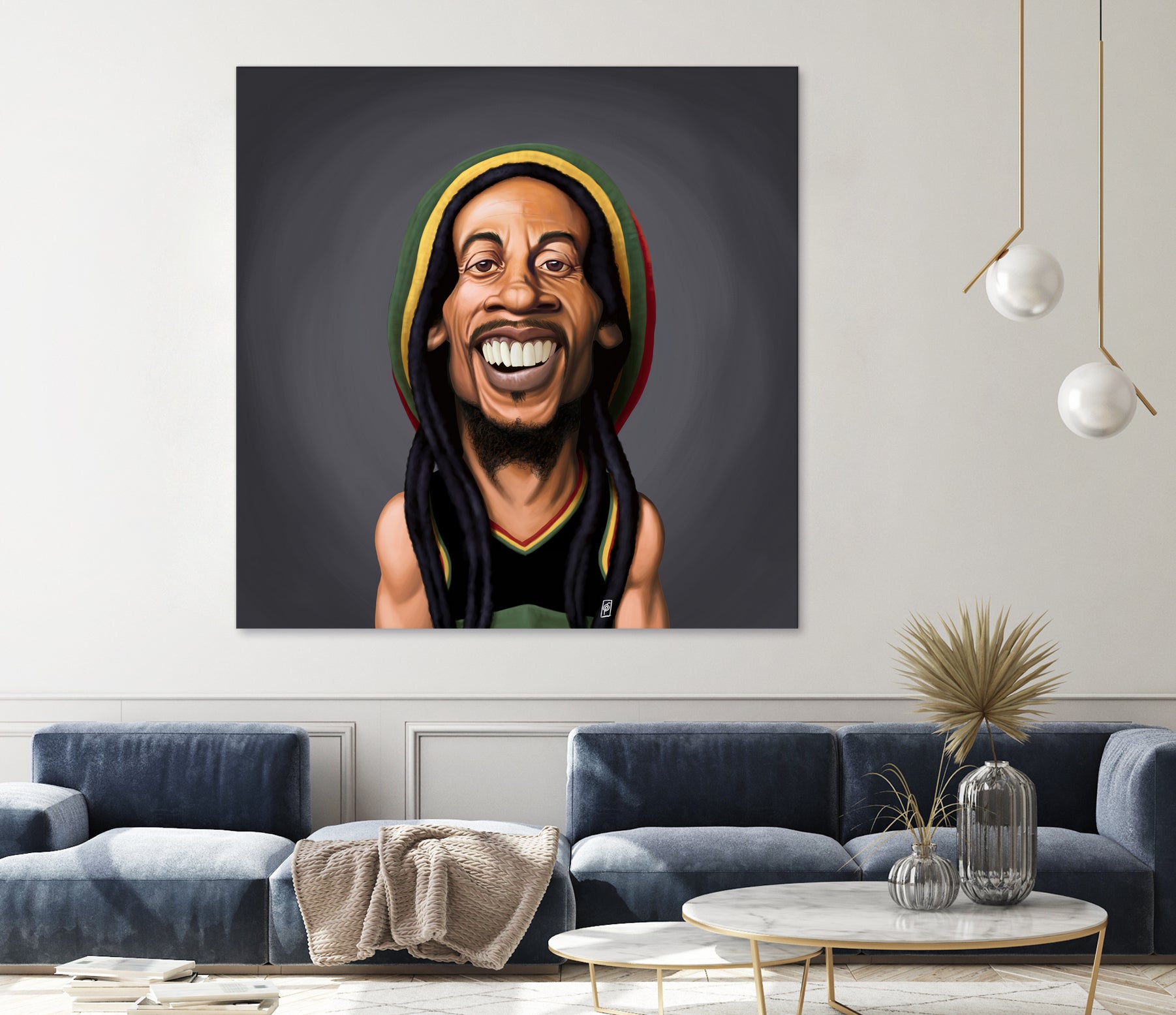 Bob Marley by Rob Snow on GIANT ART - yellow digital painting