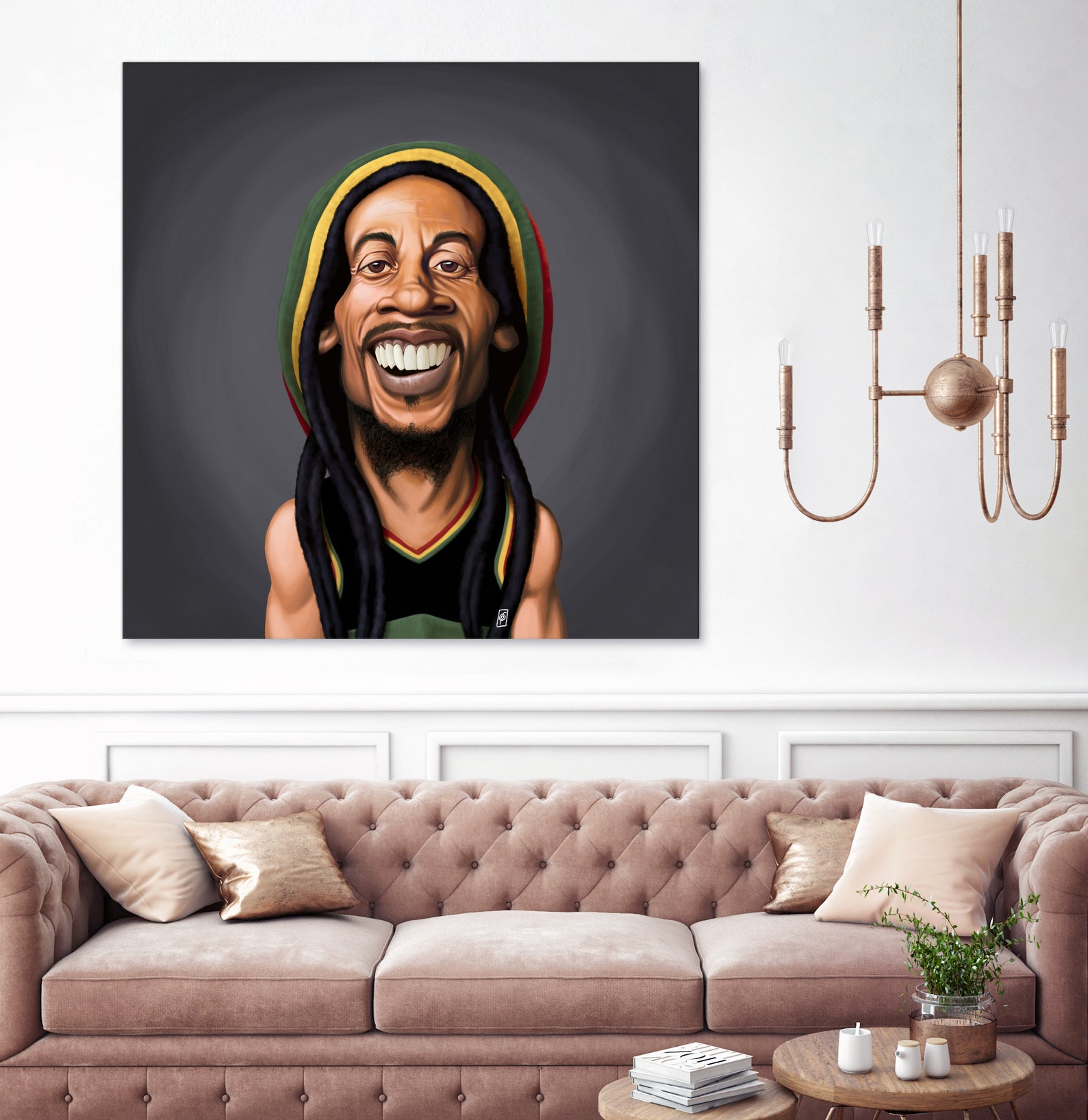 Bob Marley by Rob Snow on GIANT ART - yellow digital painting