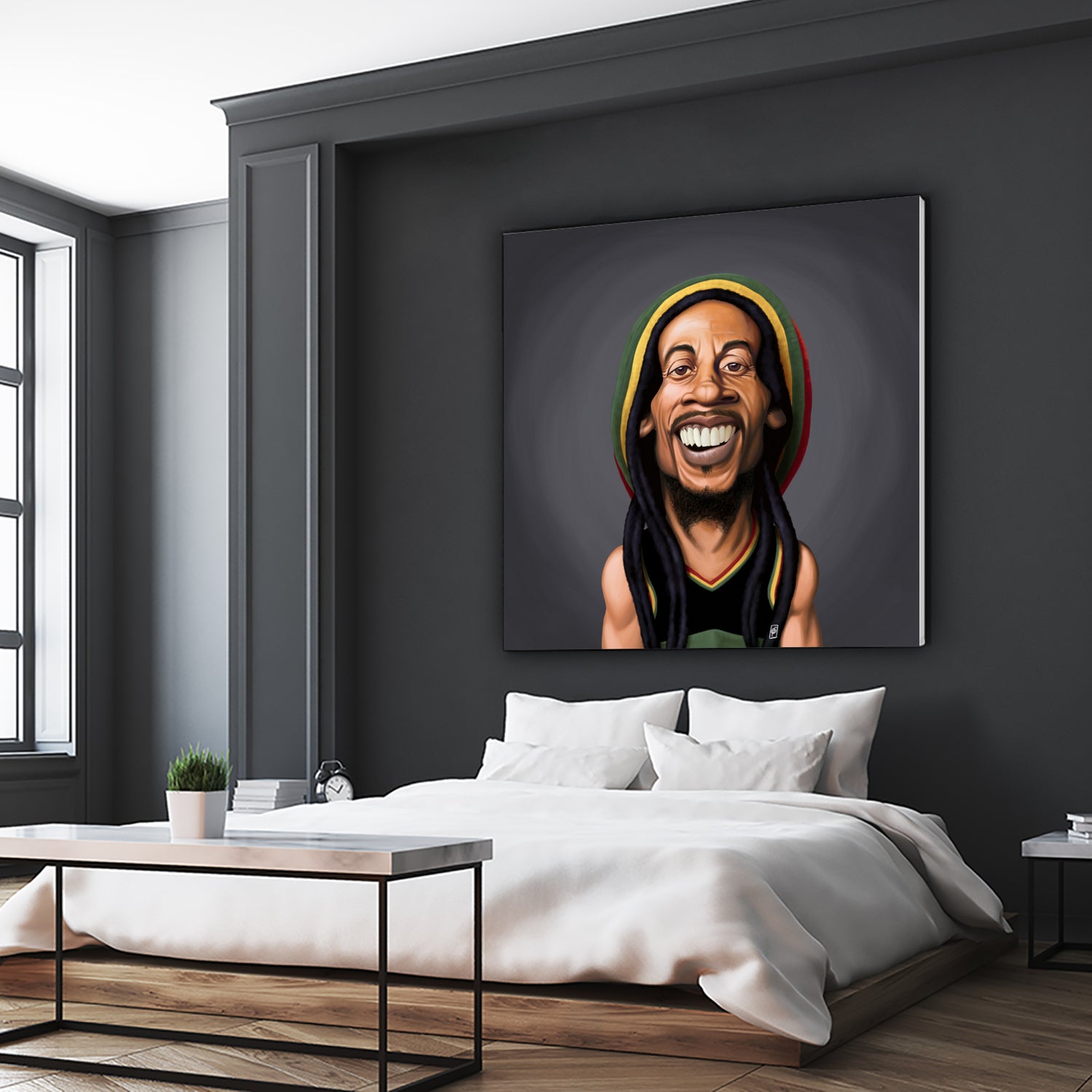 Bob Marley by Rob Snow on GIANT ART - yellow digital painting