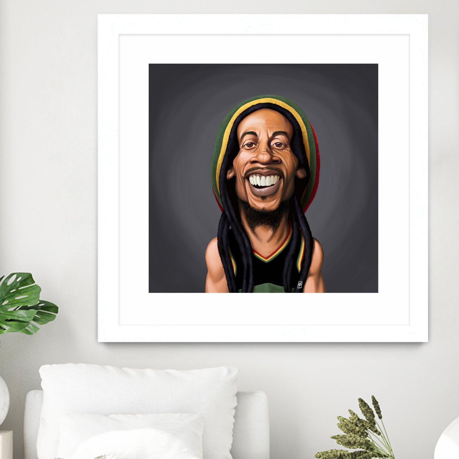 Bob Marley by Rob Snow on GIANT ART - yellow digital painting