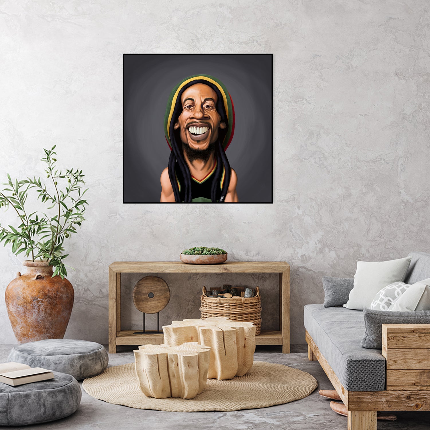 Bob Marley by Rob Snow on GIANT ART - yellow digital painting