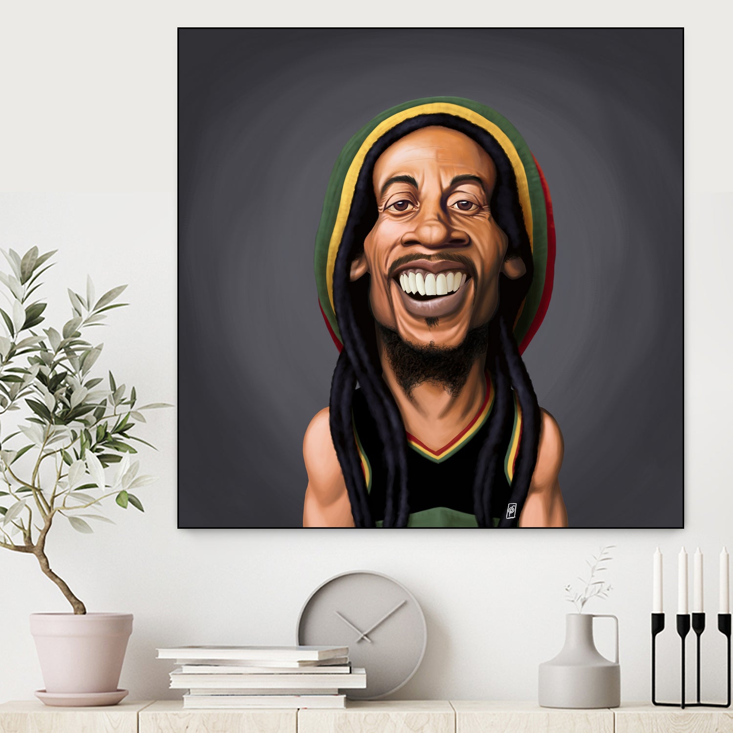 Bob Marley by Rob Snow on GIANT ART - yellow digital painting