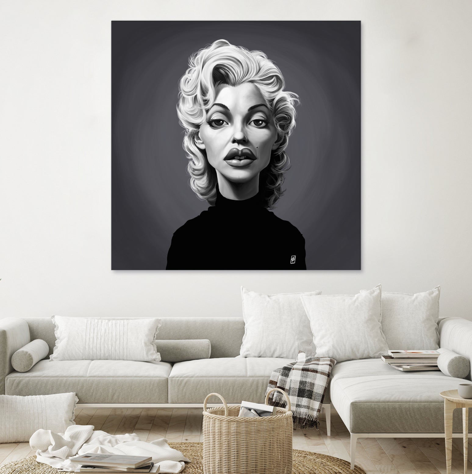 Marilyn Monroe by Rob Snow on GIANT ART - gray digital painting