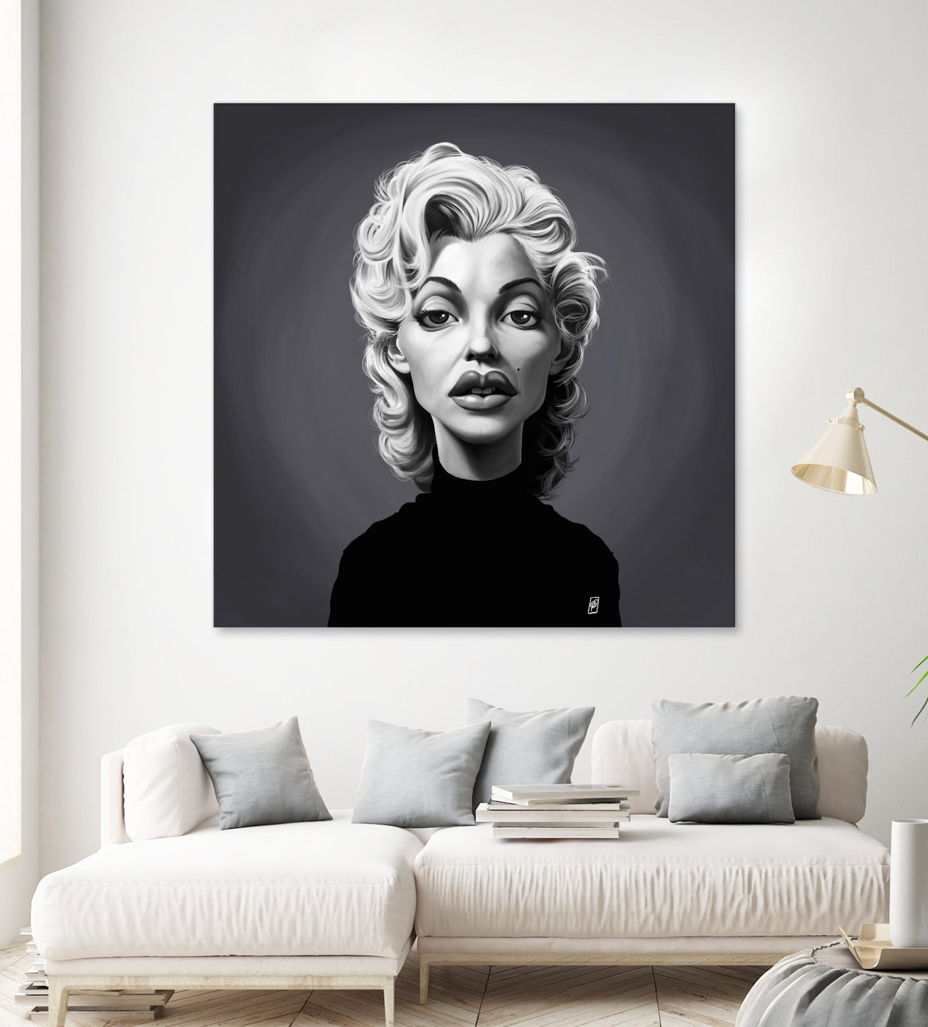 Marilyn Monroe by Rob Snow on GIANT ART - gray digital painting