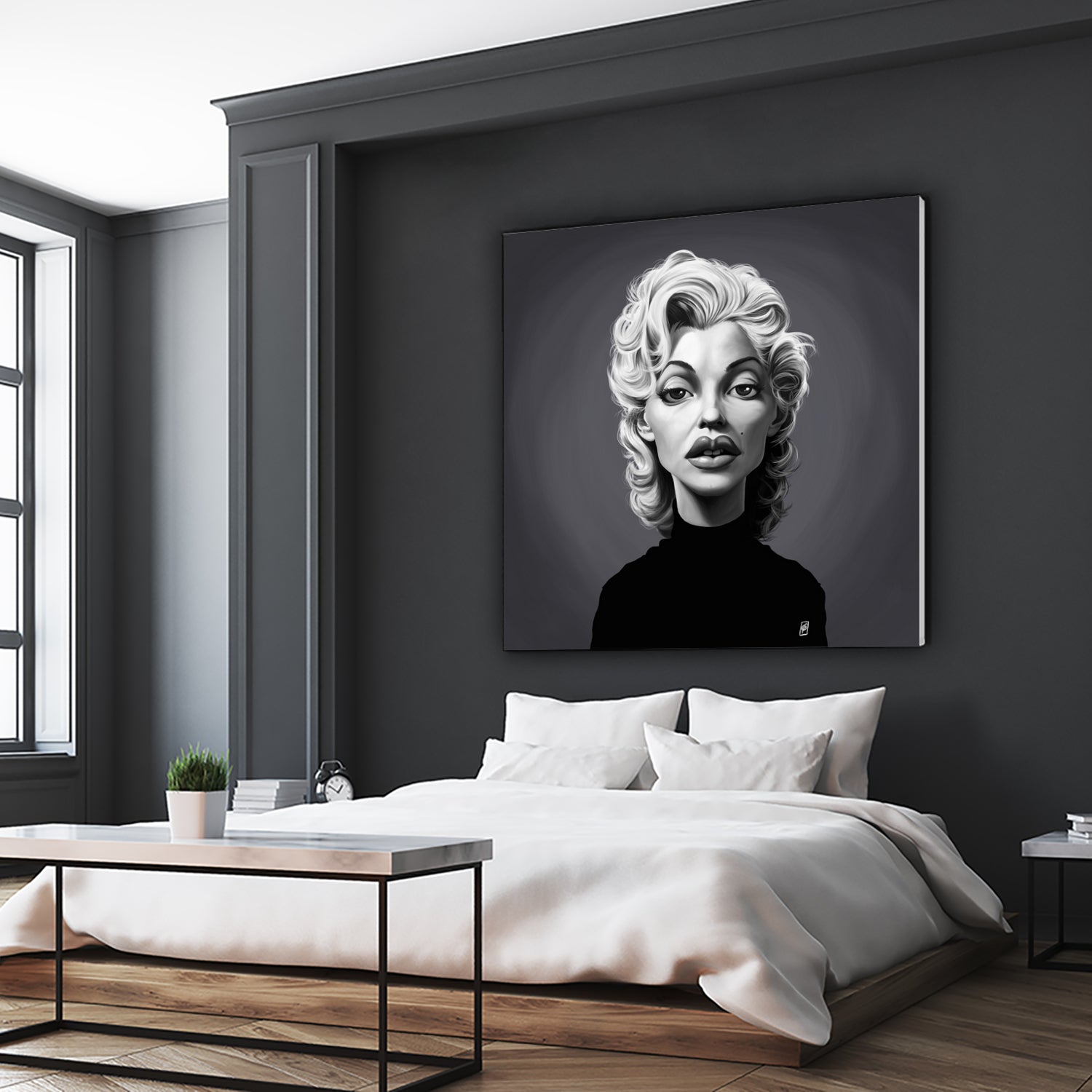 Marilyn Monroe by Rob Snow on GIANT ART - gray digital painting