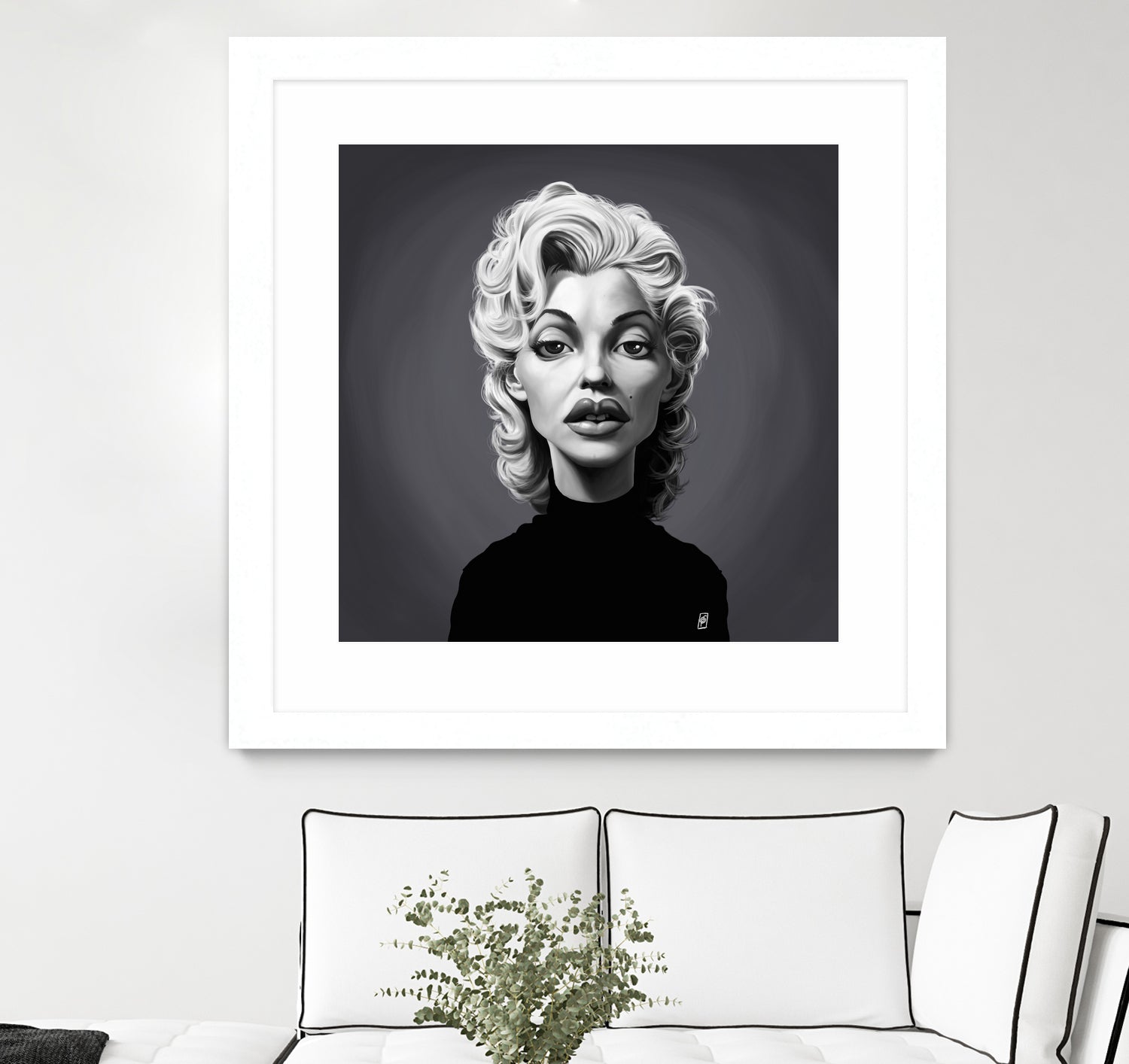 Marilyn Monroe by Rob Snow on GIANT ART - gray digital painting