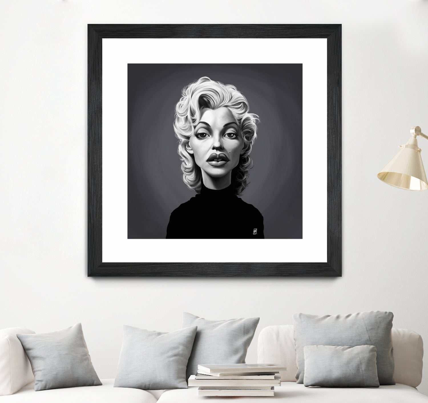 Marilyn Monroe by Rob Snow on GIANT ART - gray digital painting