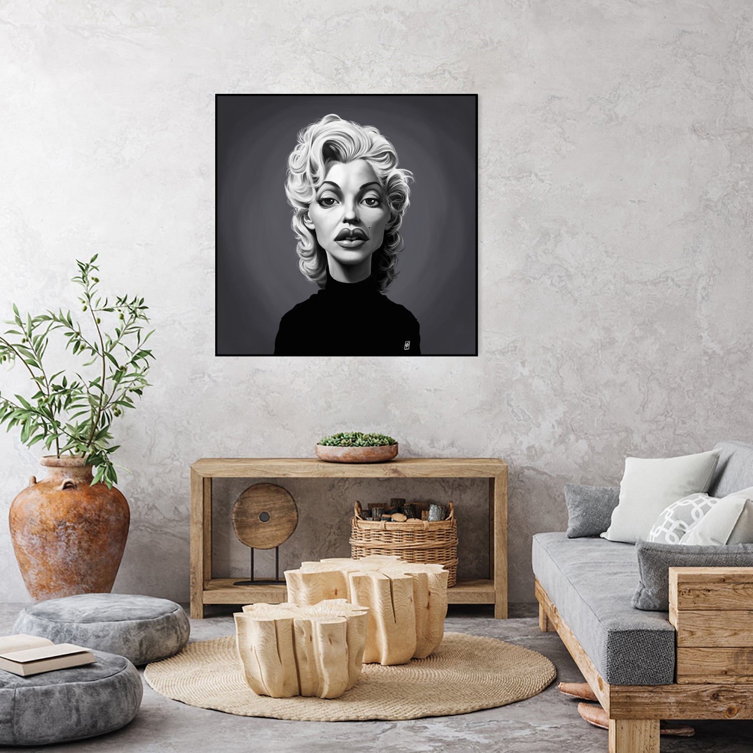 Marilyn Monroe by Rob Snow on GIANT ART - gray digital painting