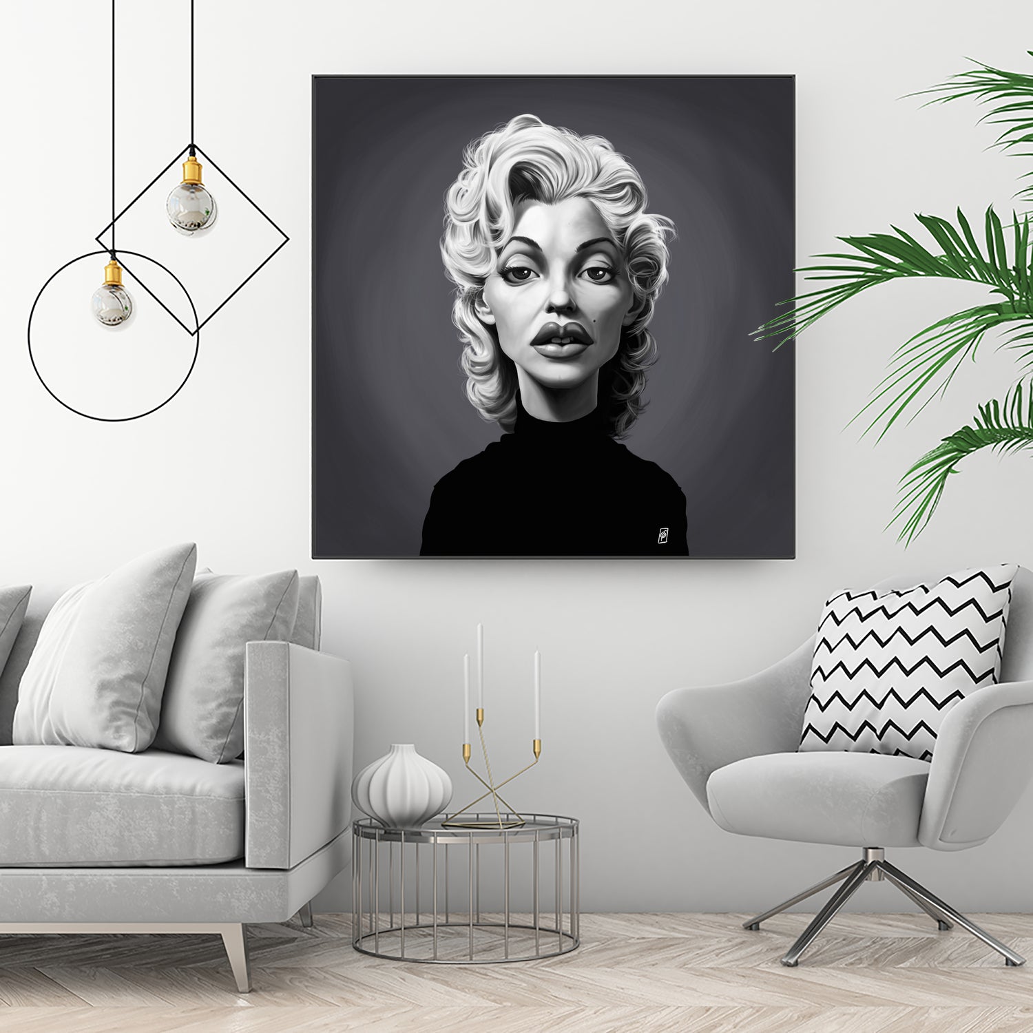 Marilyn Monroe by Rob Snow on GIANT ART - gray digital painting