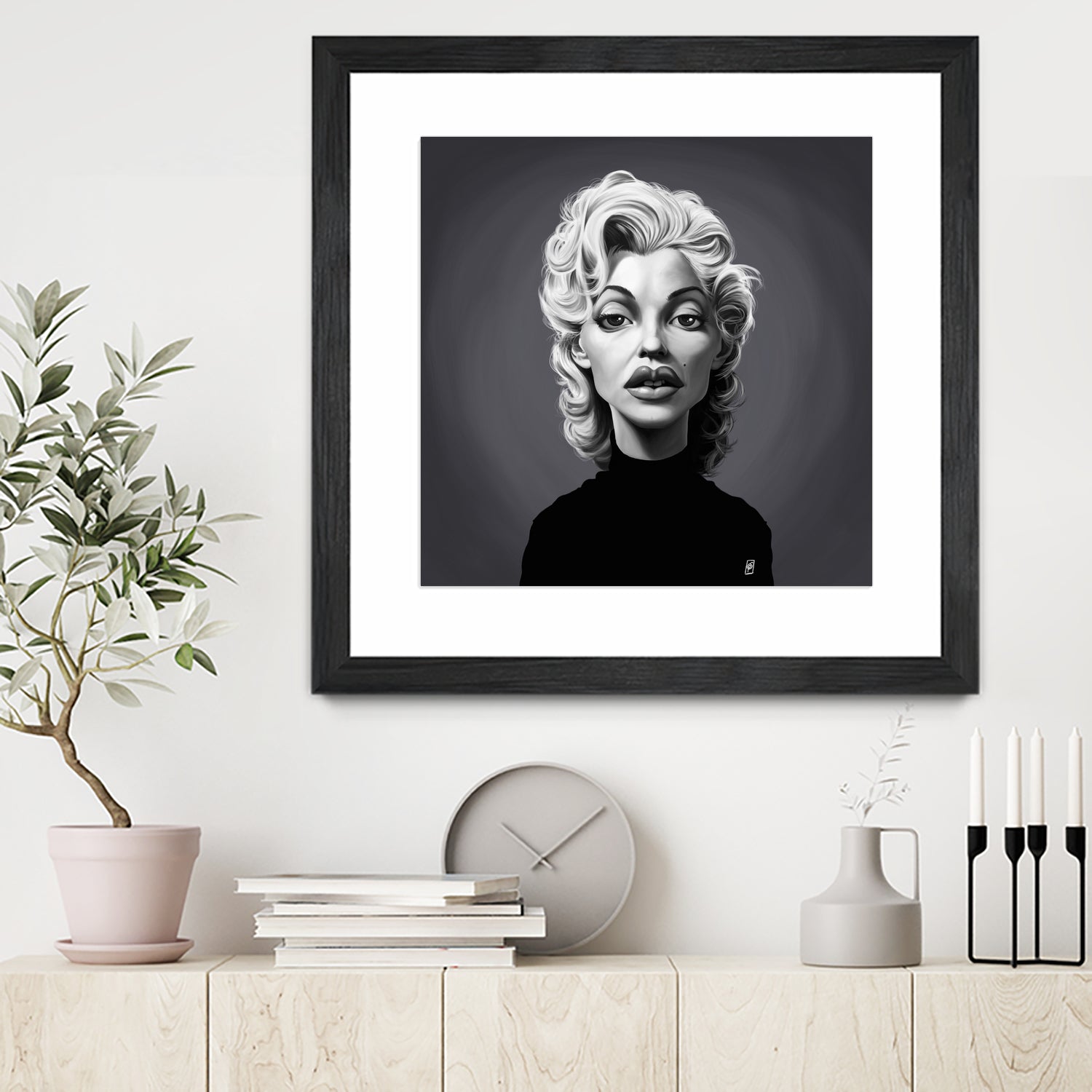 Marilyn Monroe by Rob Snow on GIANT ART - gray digital painting