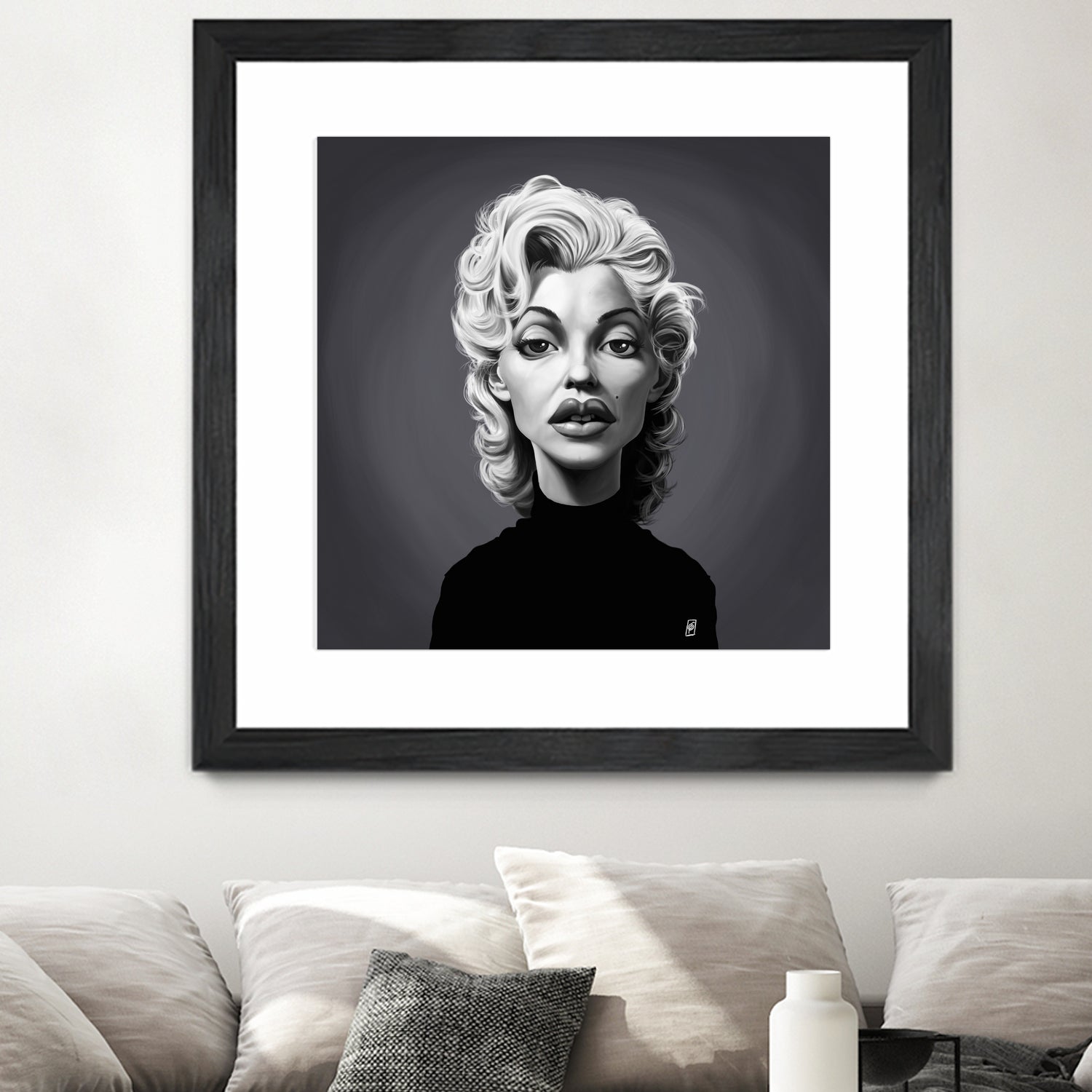 Marilyn Monroe by Rob Snow on GIANT ART - gray digital painting