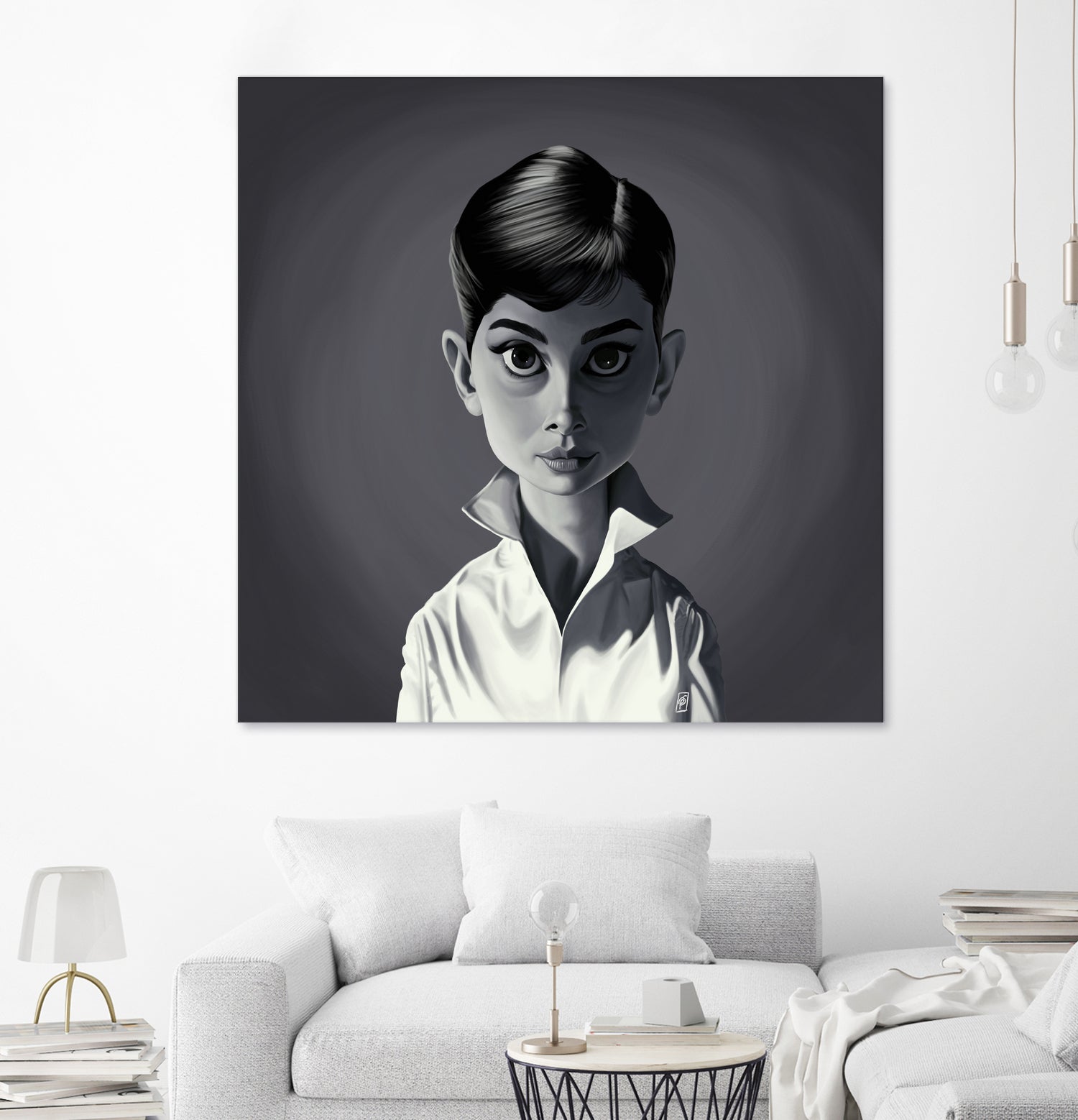 Audrey Hepburn by Rob Snow on GIANT ART - gray digital painting