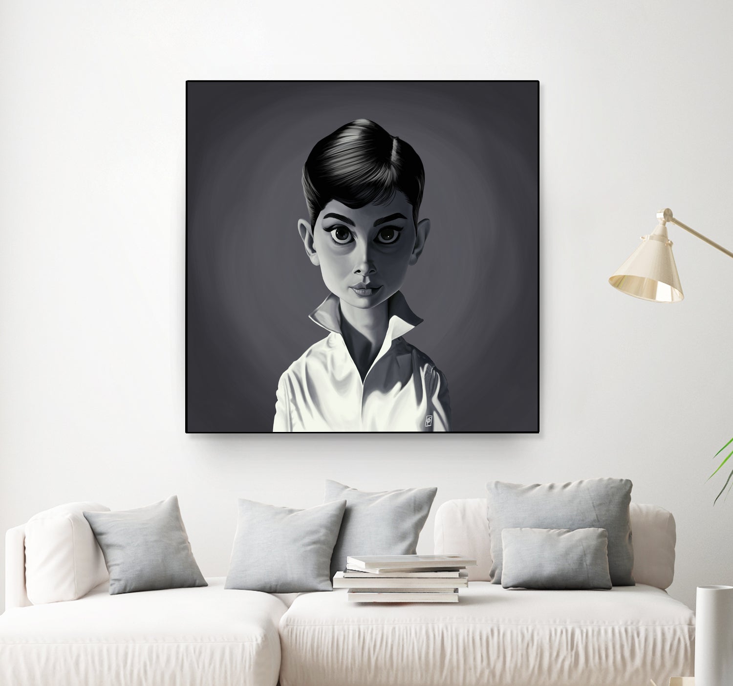 Audrey Hepburn by Rob Snow on GIANT ART - gray digital painting