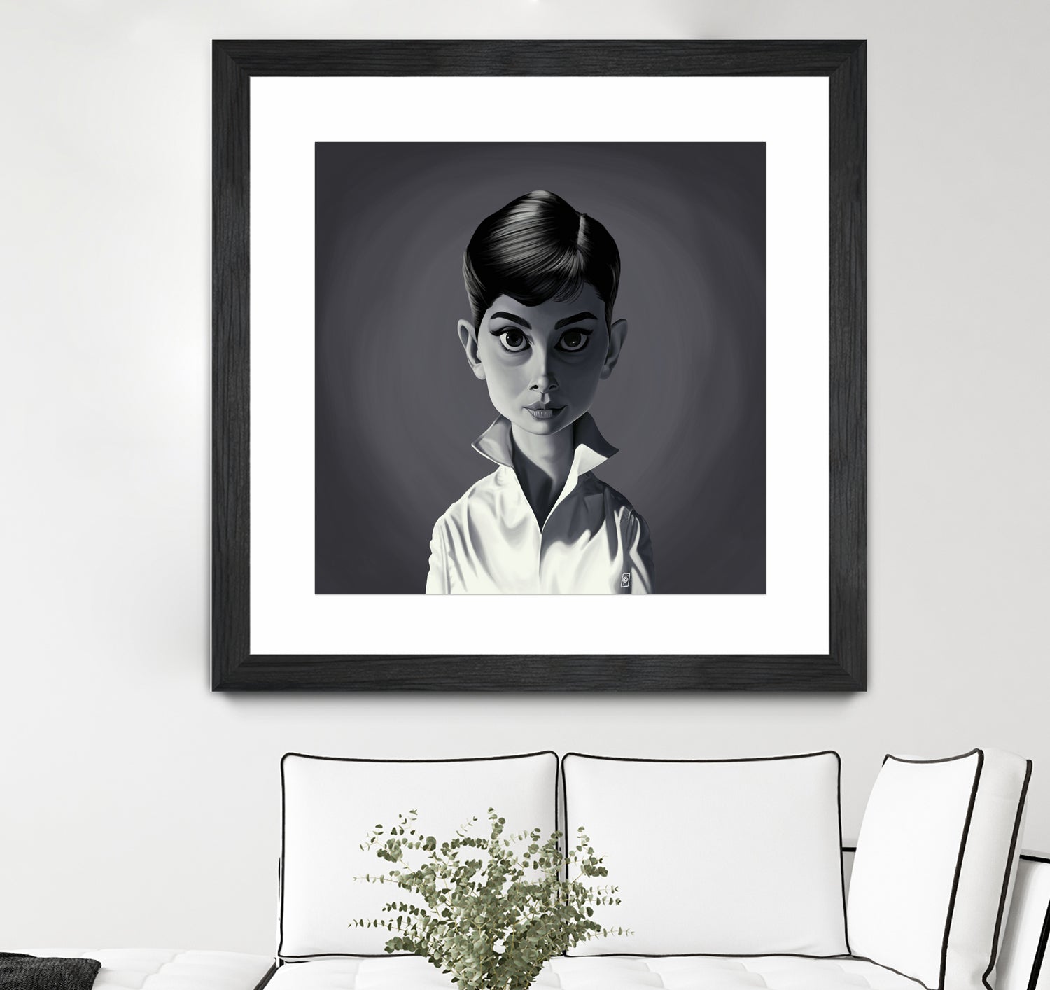 Audrey Hepburn by Rob Snow on GIANT ART - gray digital painting