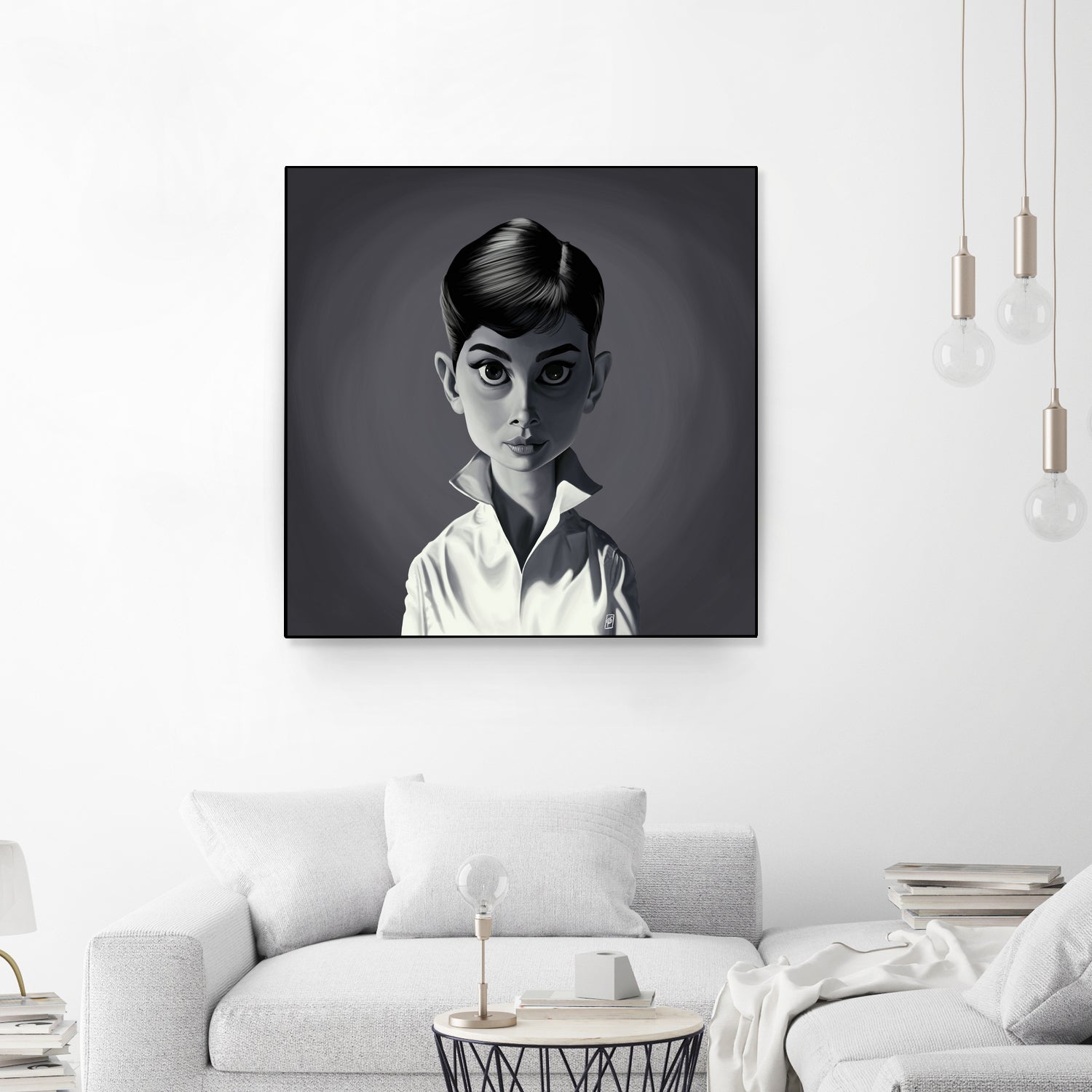 Audrey Hepburn by Rob Snow on GIANT ART - gray digital painting