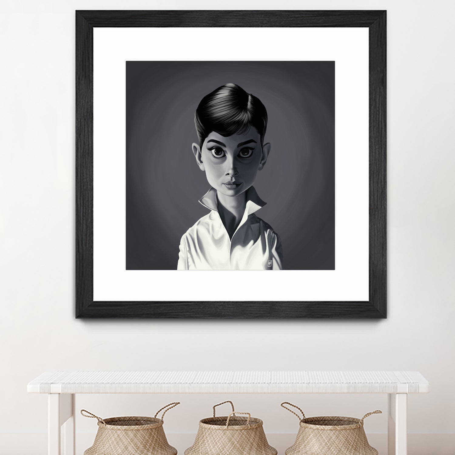 Audrey Hepburn by Rob Snow on GIANT ART - gray digital painting