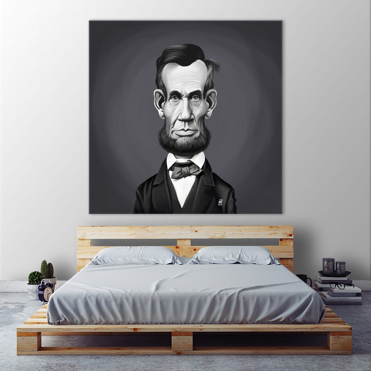 Abraham Lincoln by Rob Snow on GIANT ART - gray digital painting